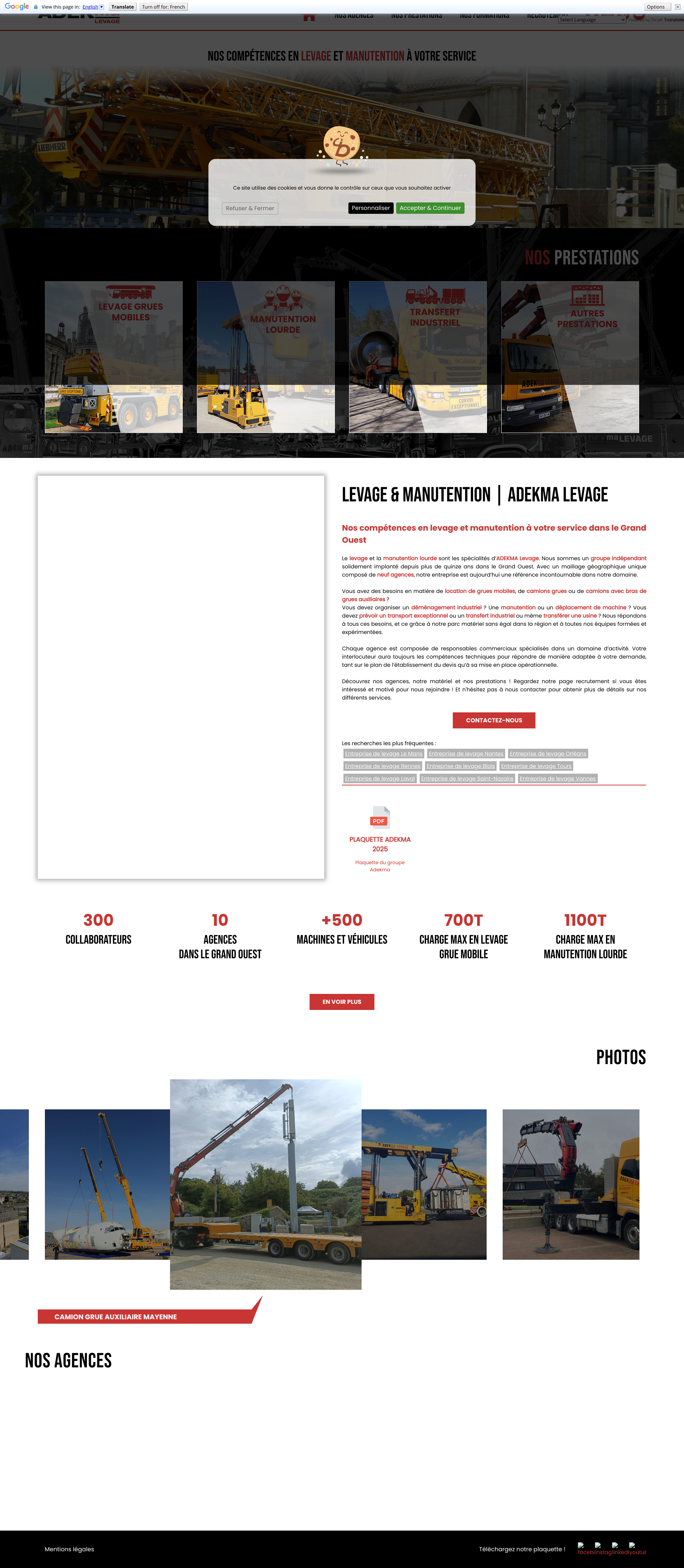 Aperçu du site
