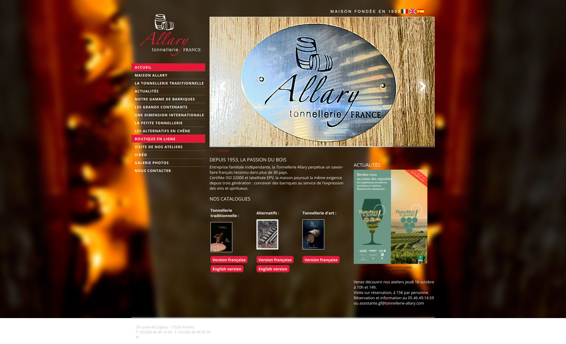 Aperçu du site