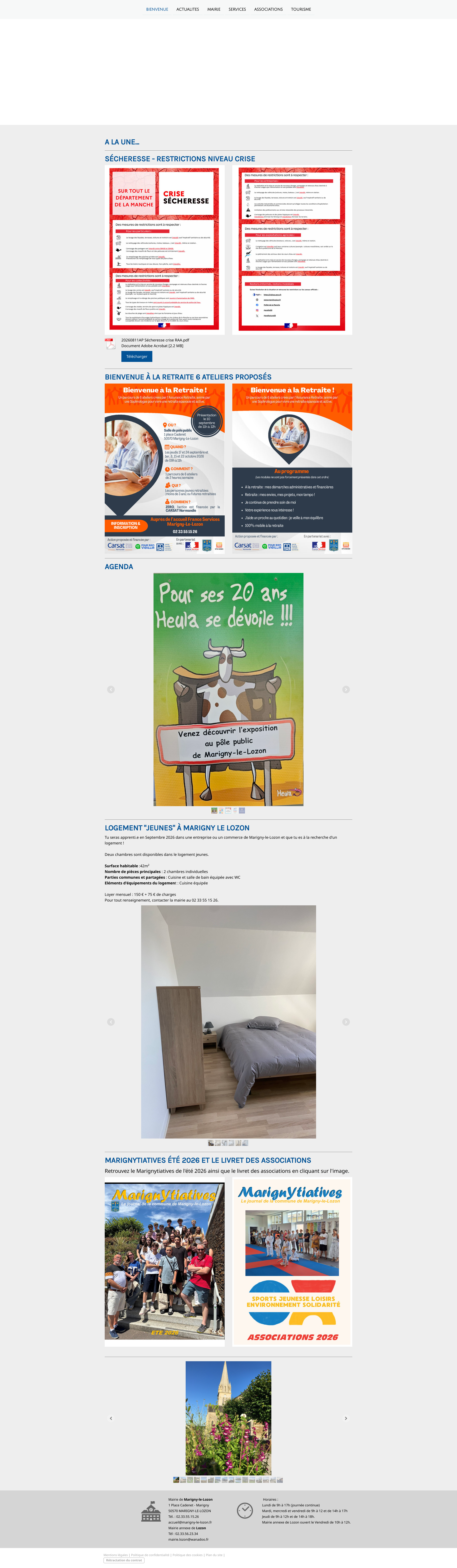 Aperçu du site