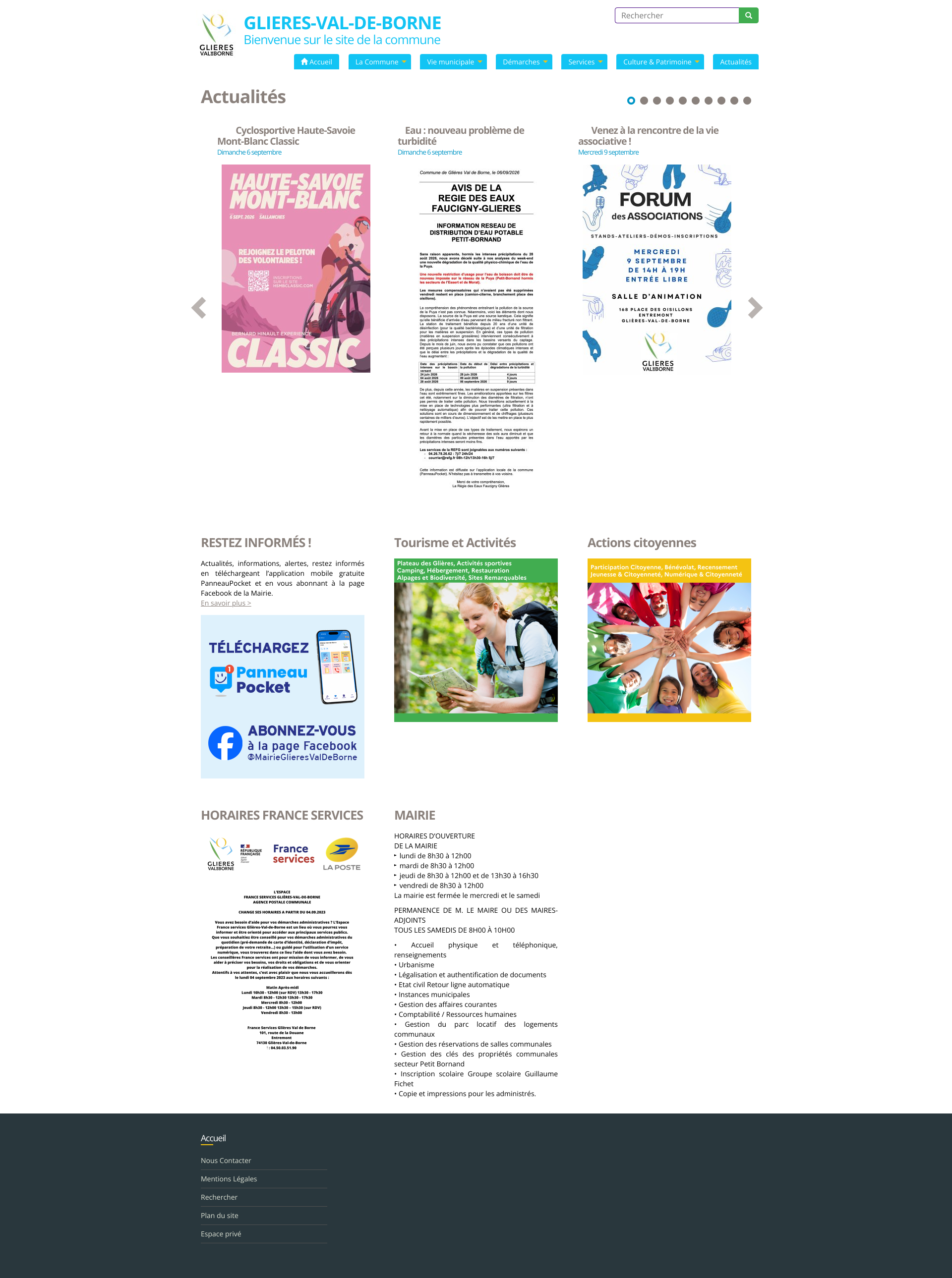 Aperçu du site