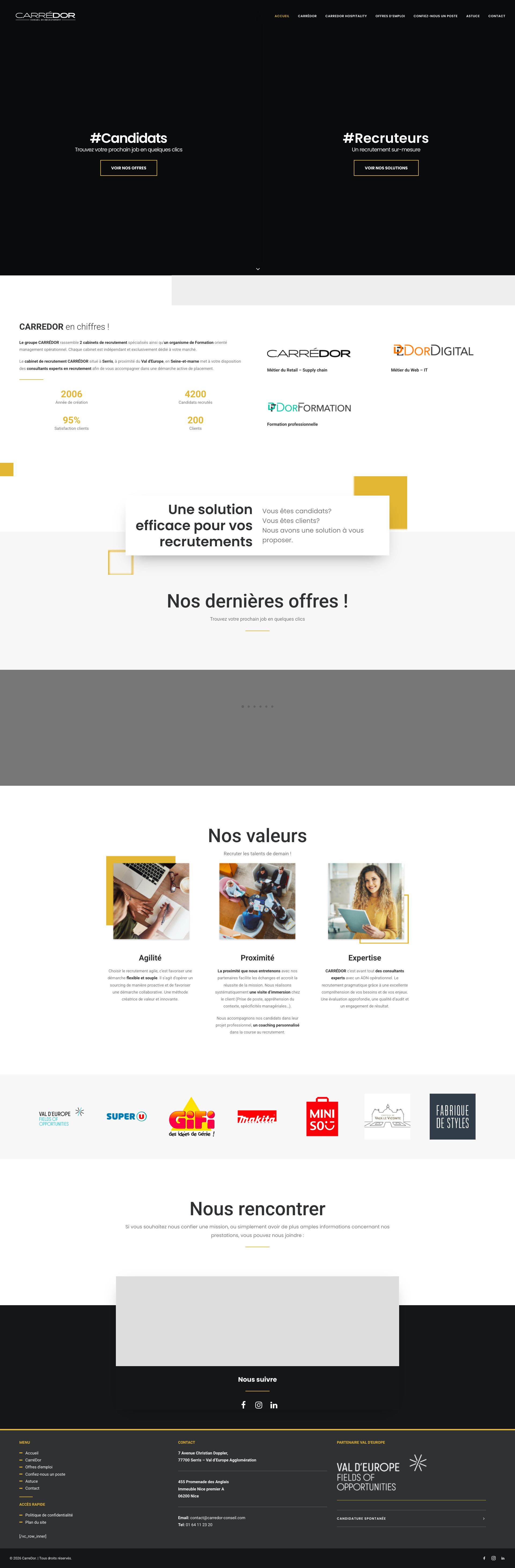 Aperçu du site