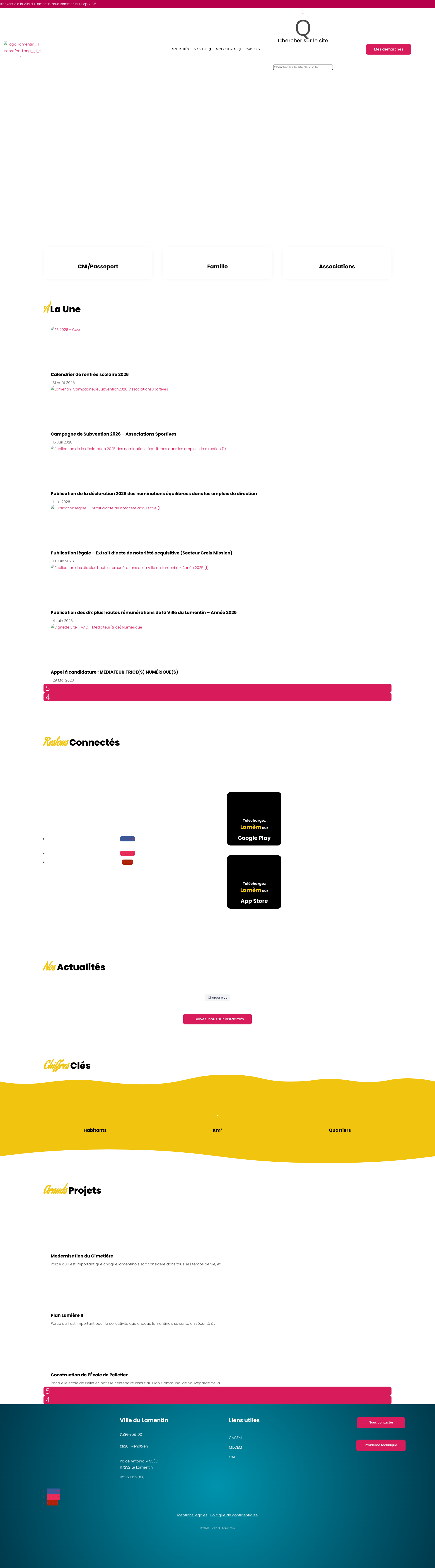 Aperçu du site