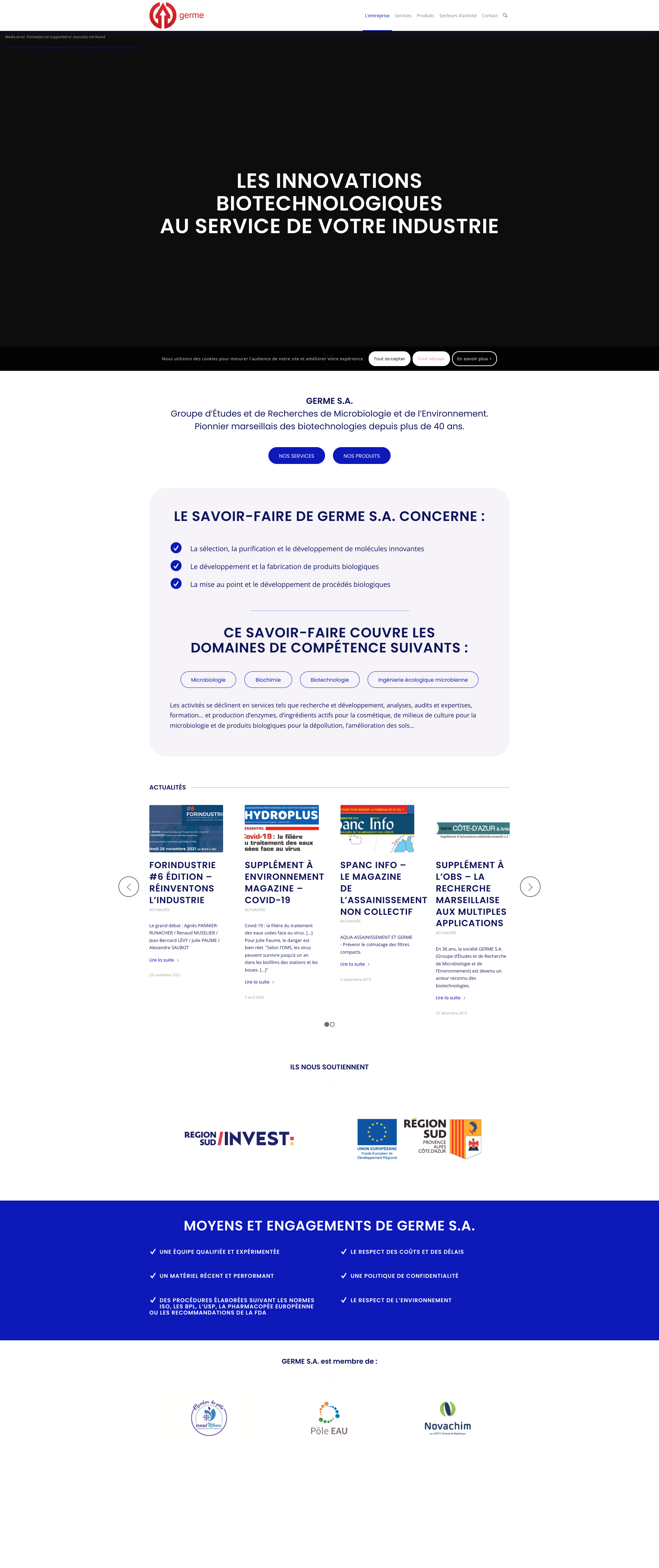 Aperçu du site