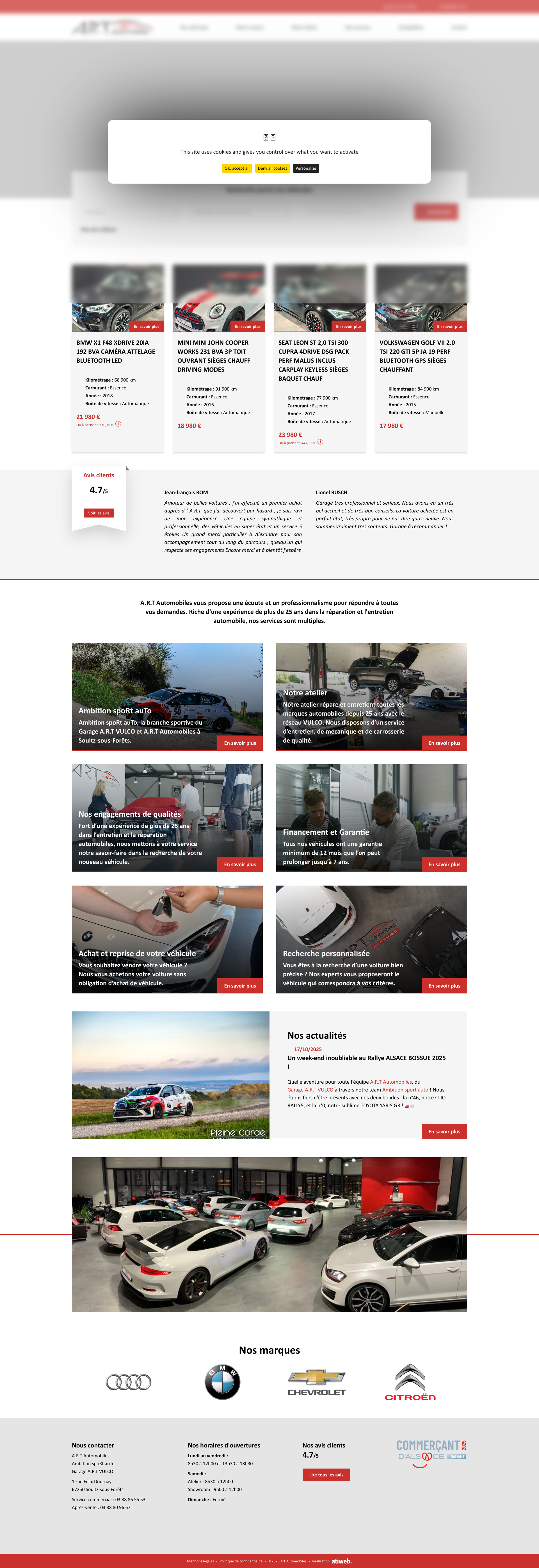 Aperçu du site