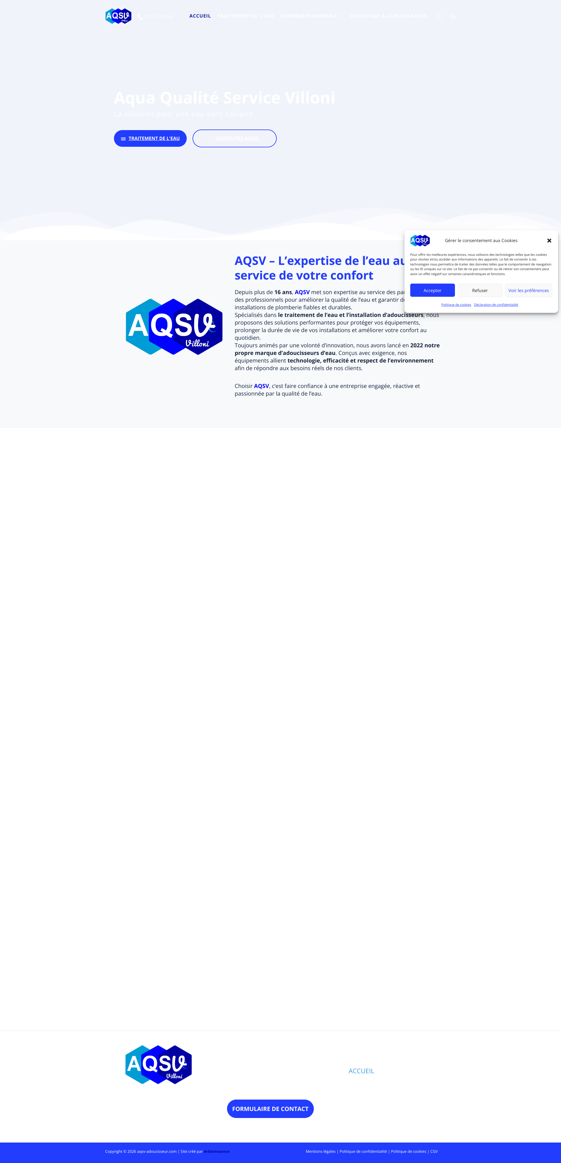 Aperçu du site