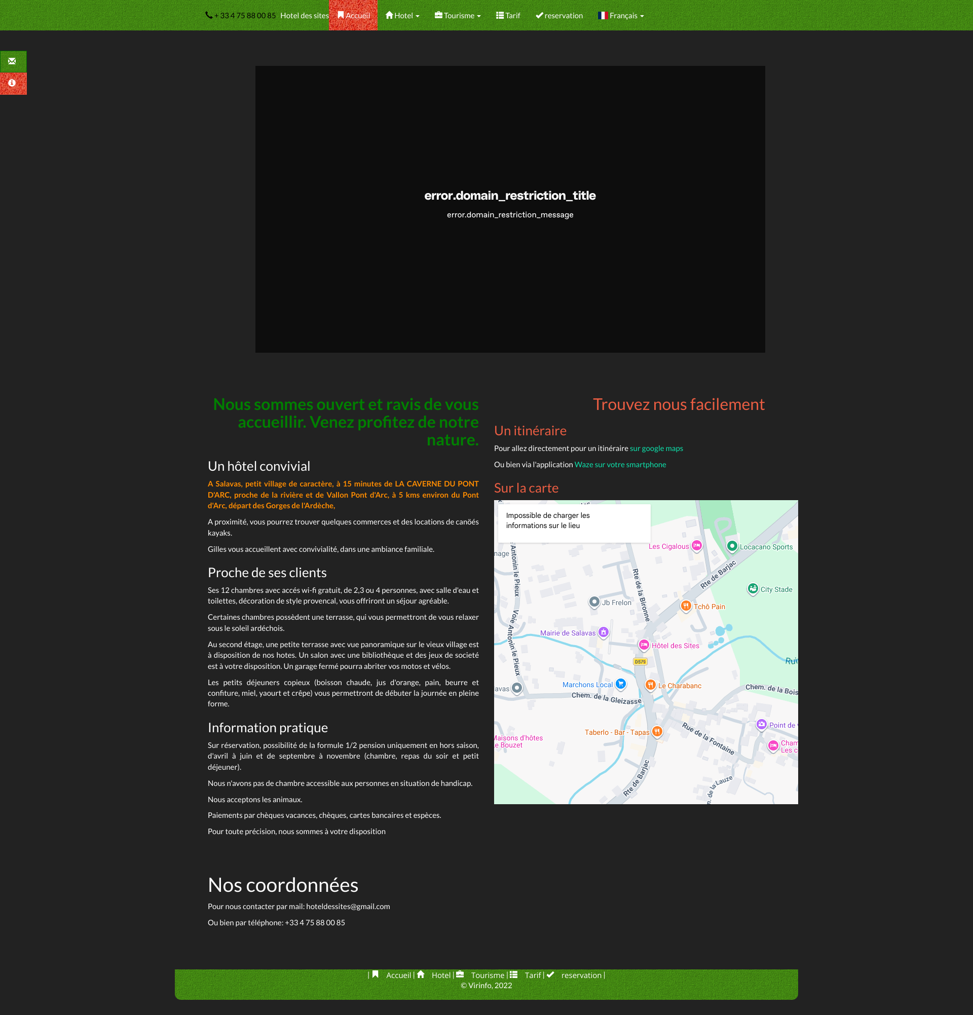 Aperçu du site