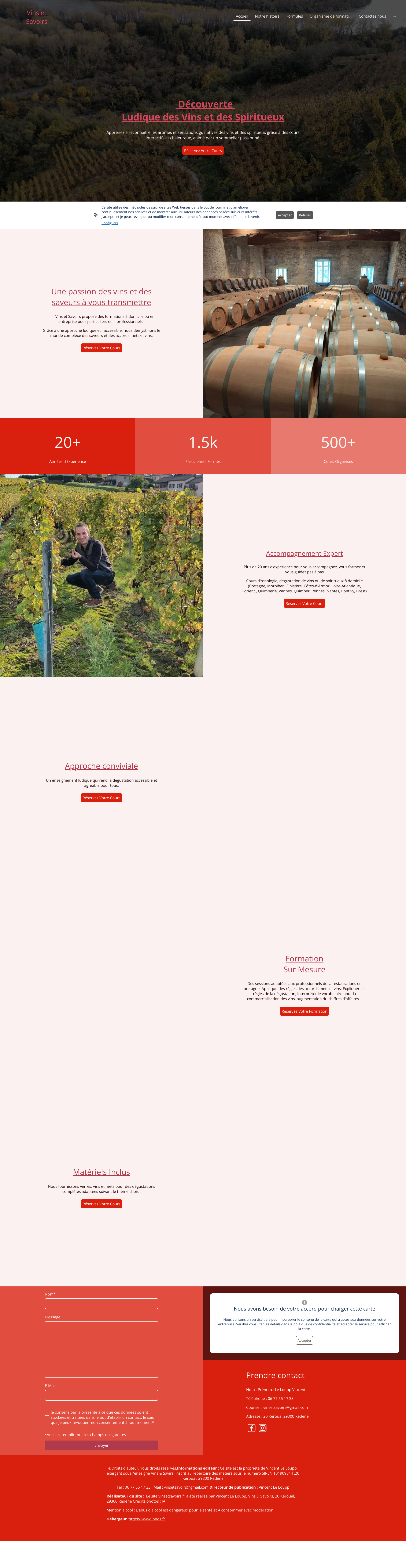 Aperçu du site