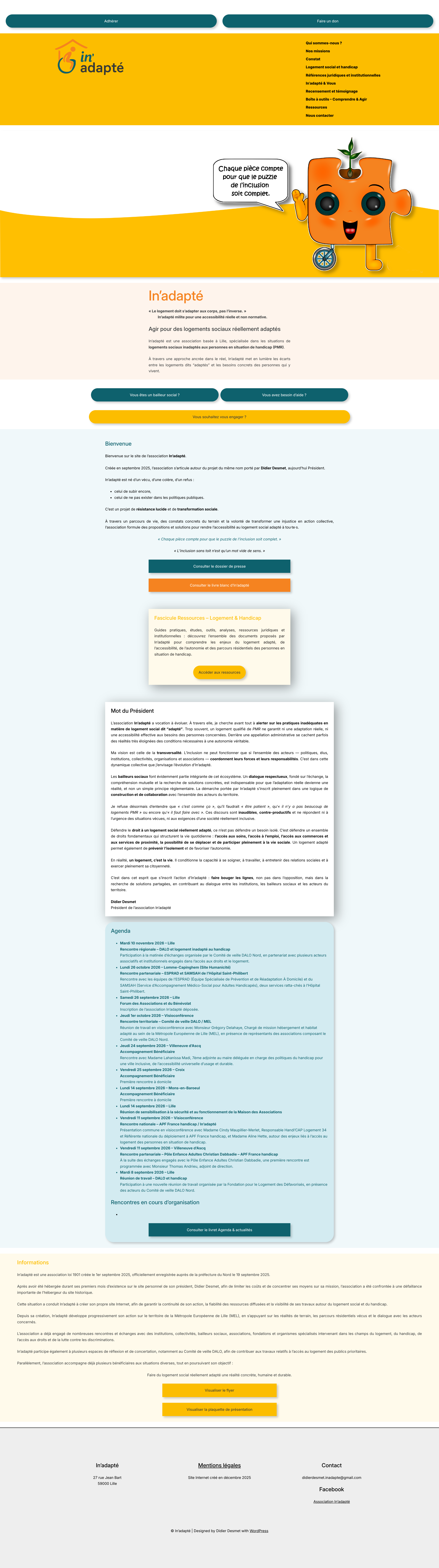 Aperçu du site