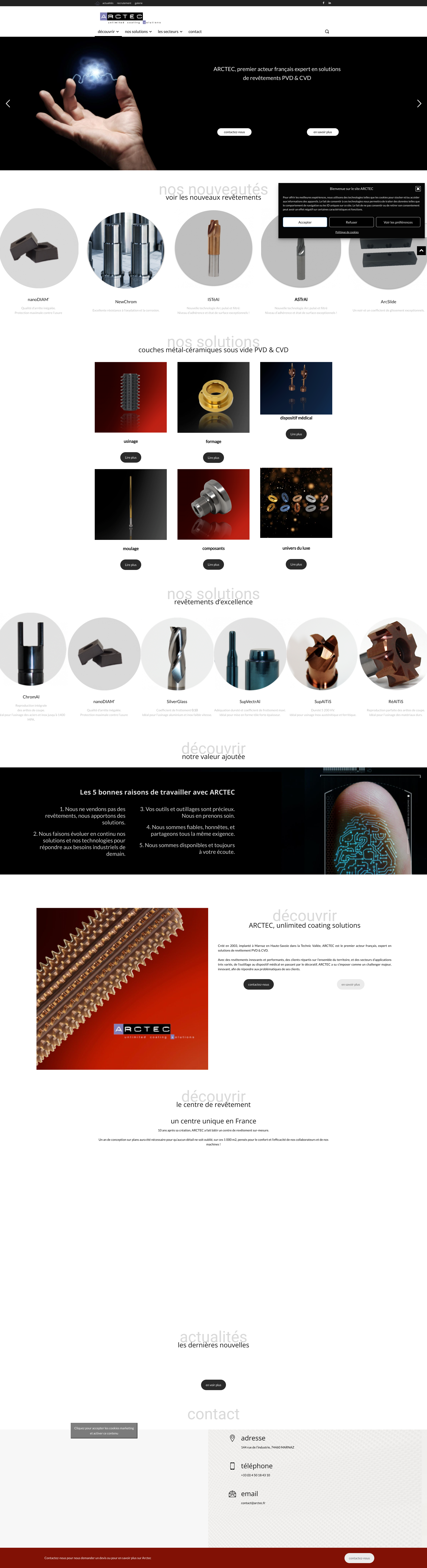 Aperçu du site
