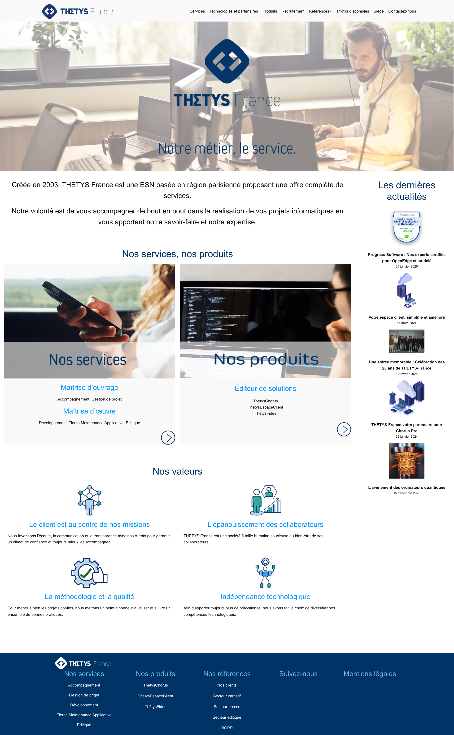Aperçu du site