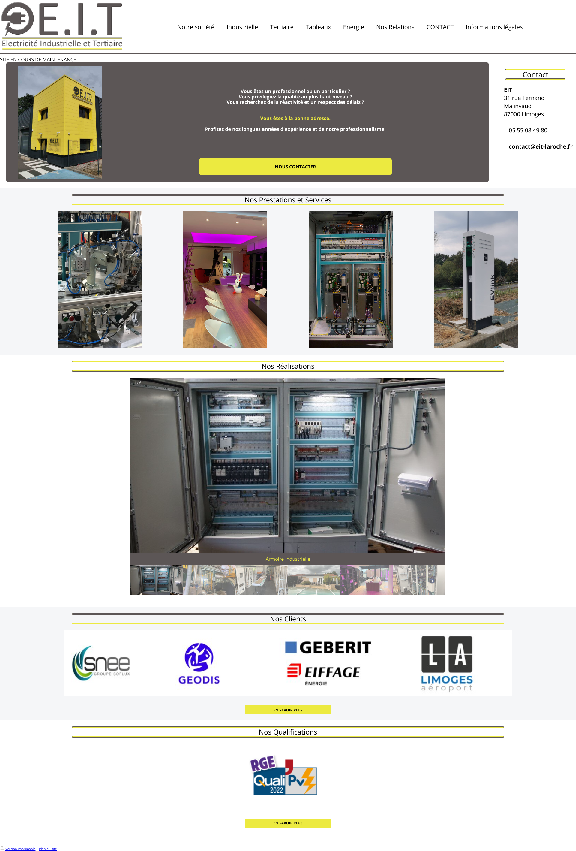 Aperçu du site