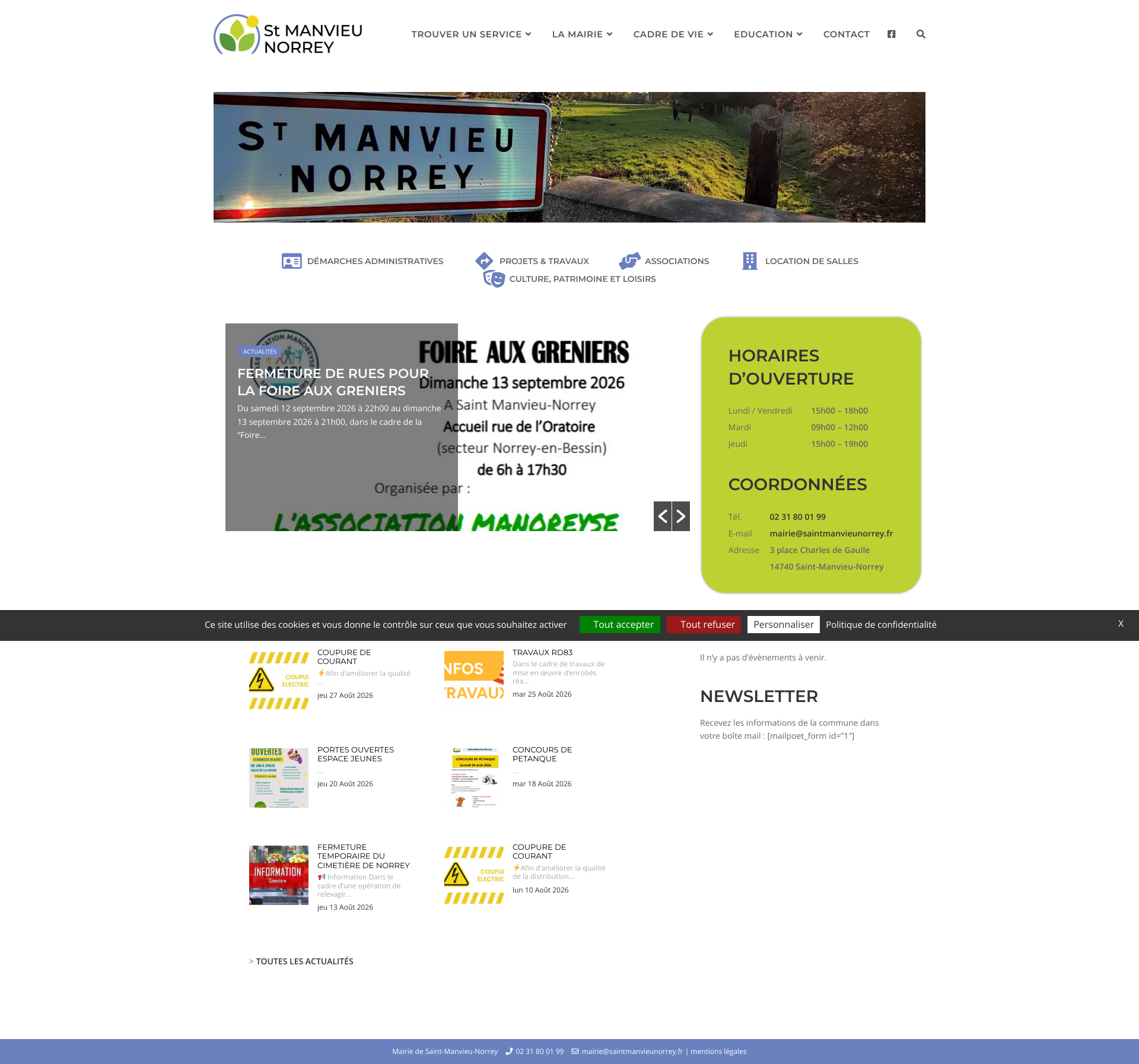 Aperçu du site