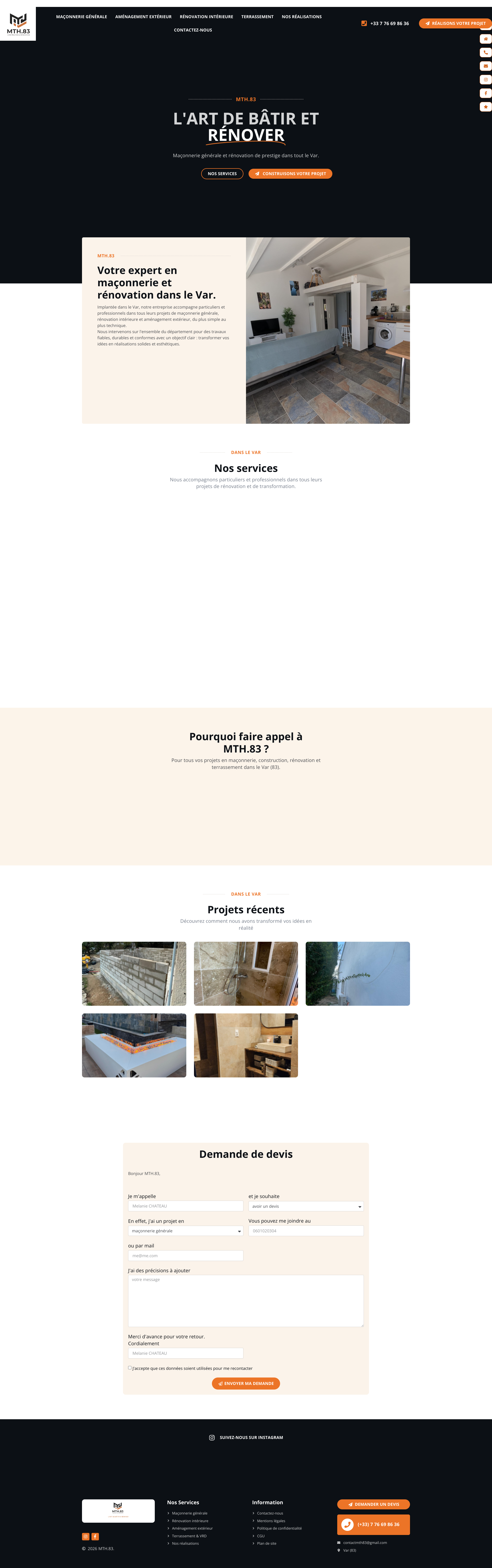 Aperçu du site