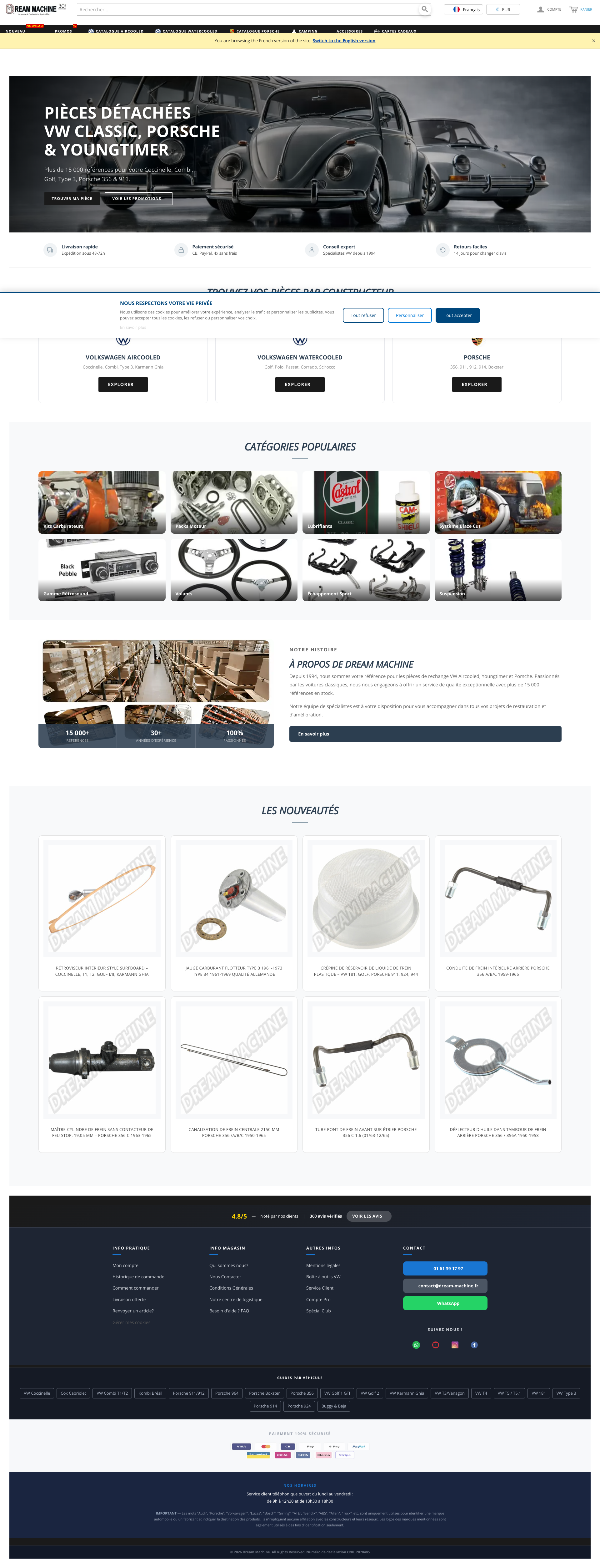 Aperçu du site