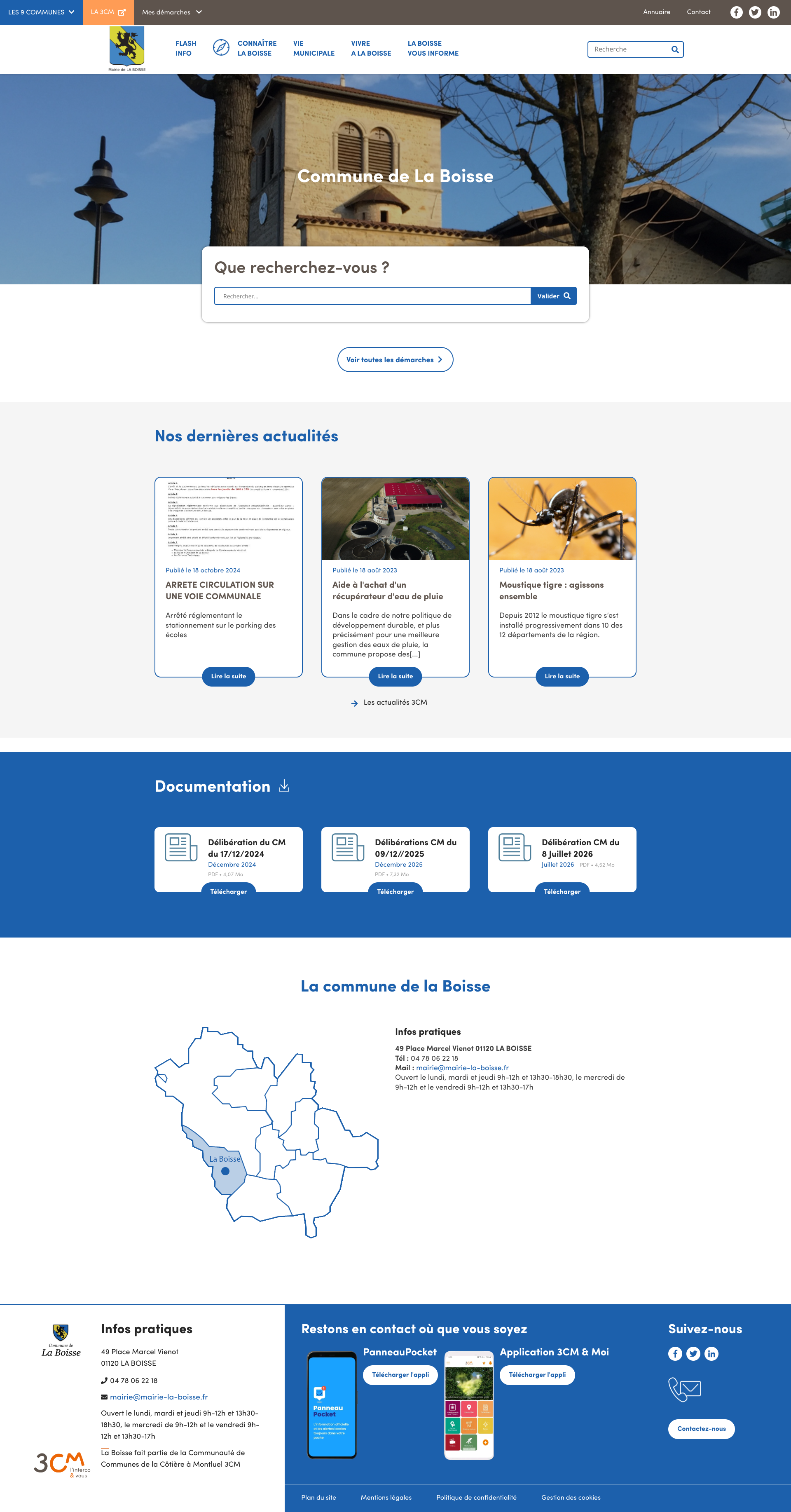 Aperçu du site