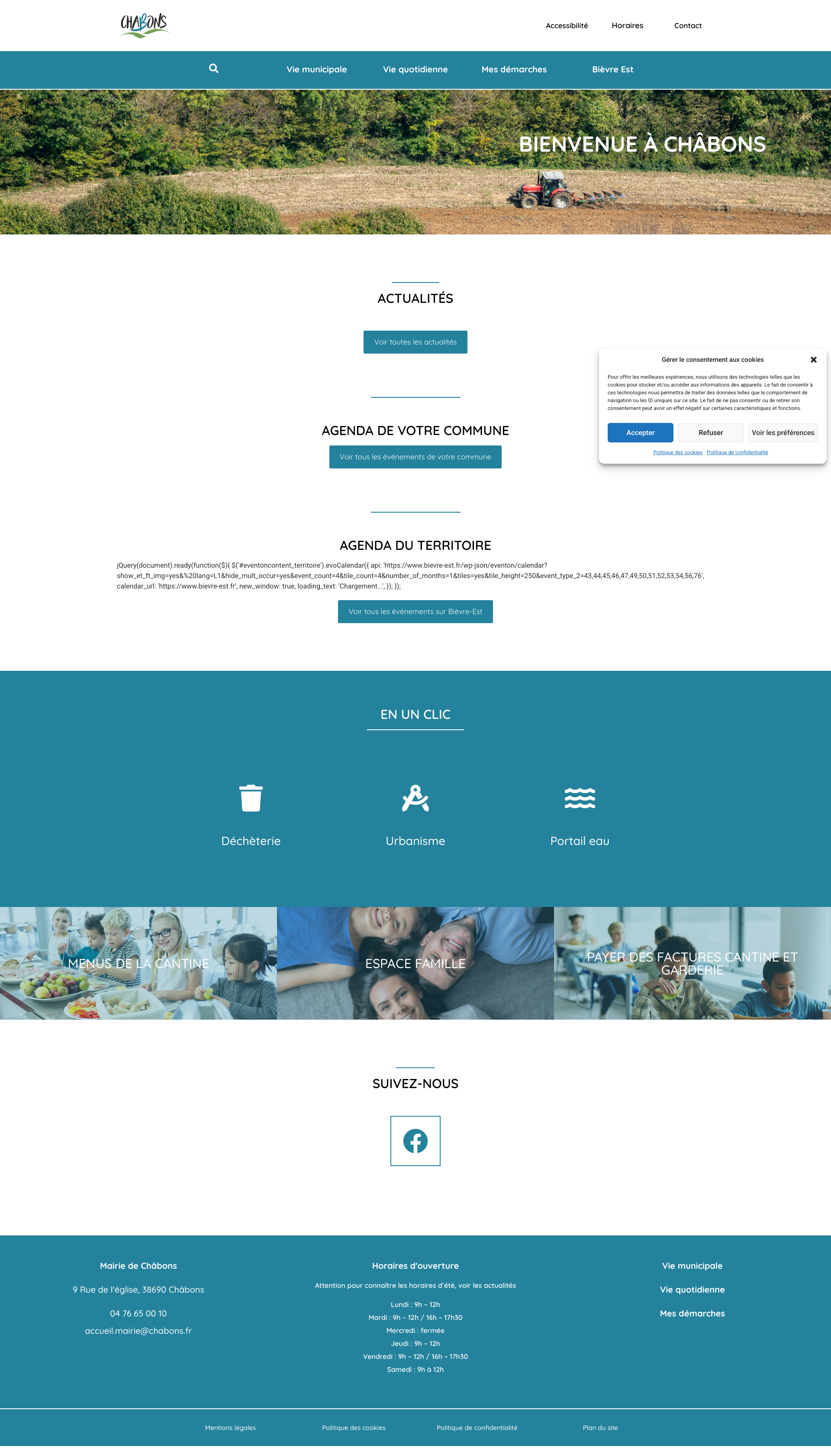 Aperçu du site