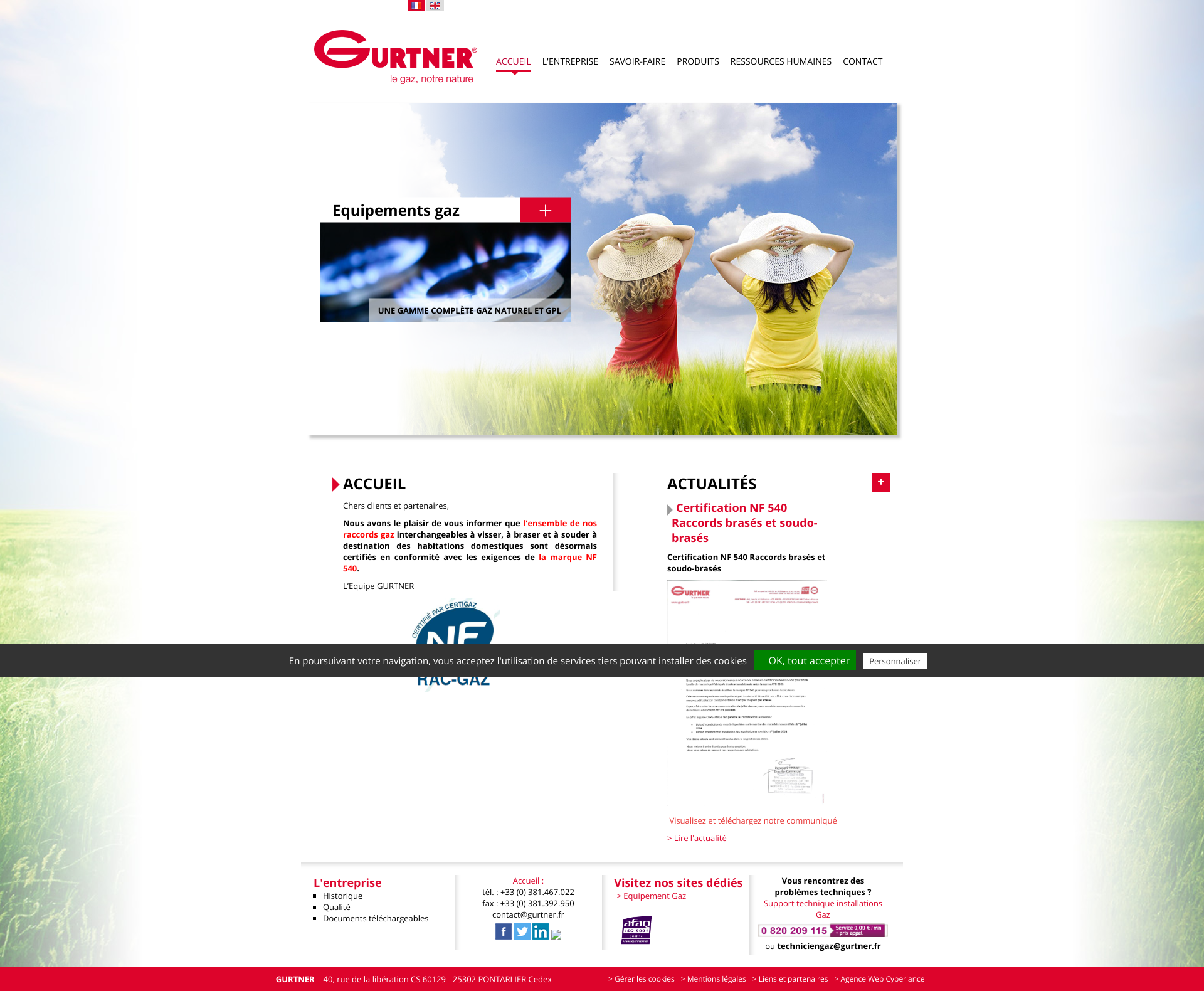 Aperçu du site