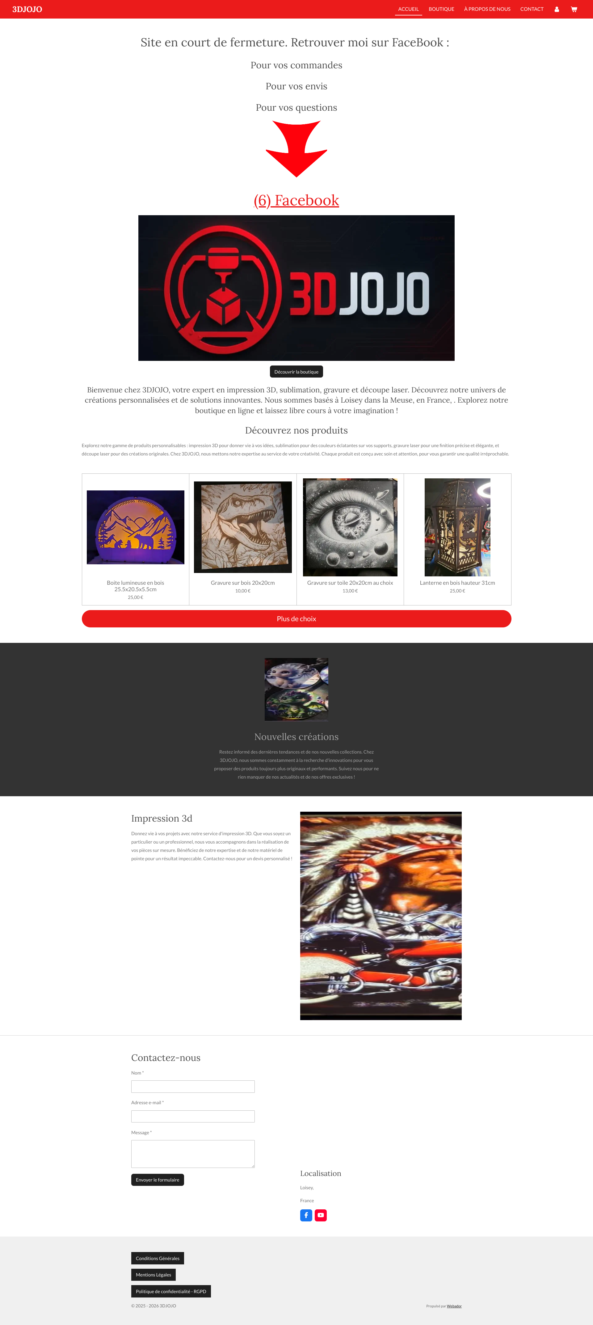 Aperçu du site