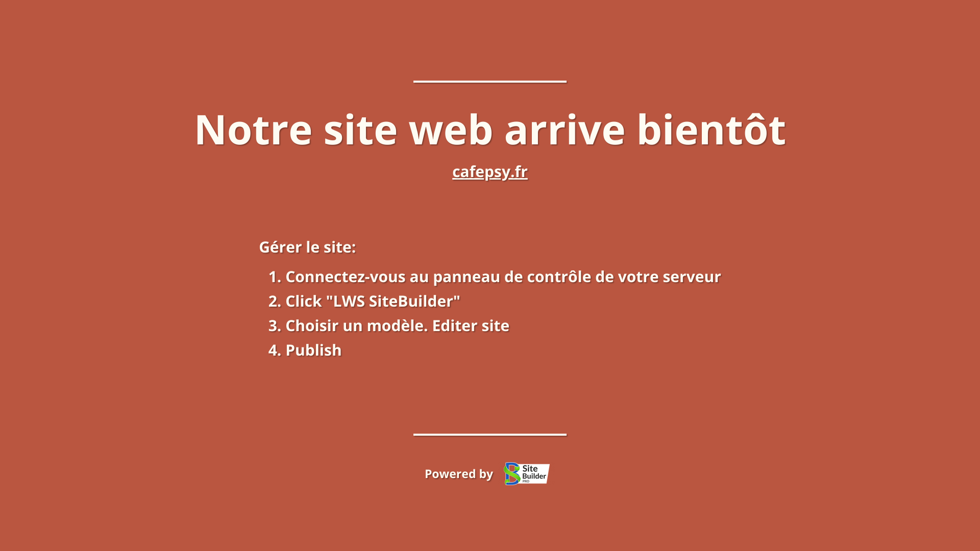 Aperçu du site
