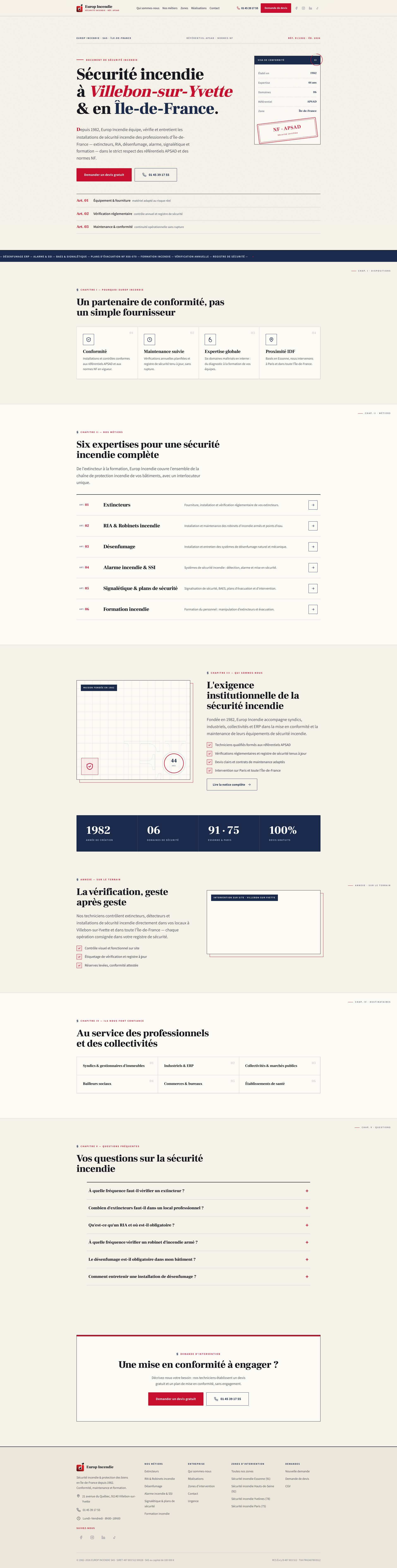 Aperçu du site