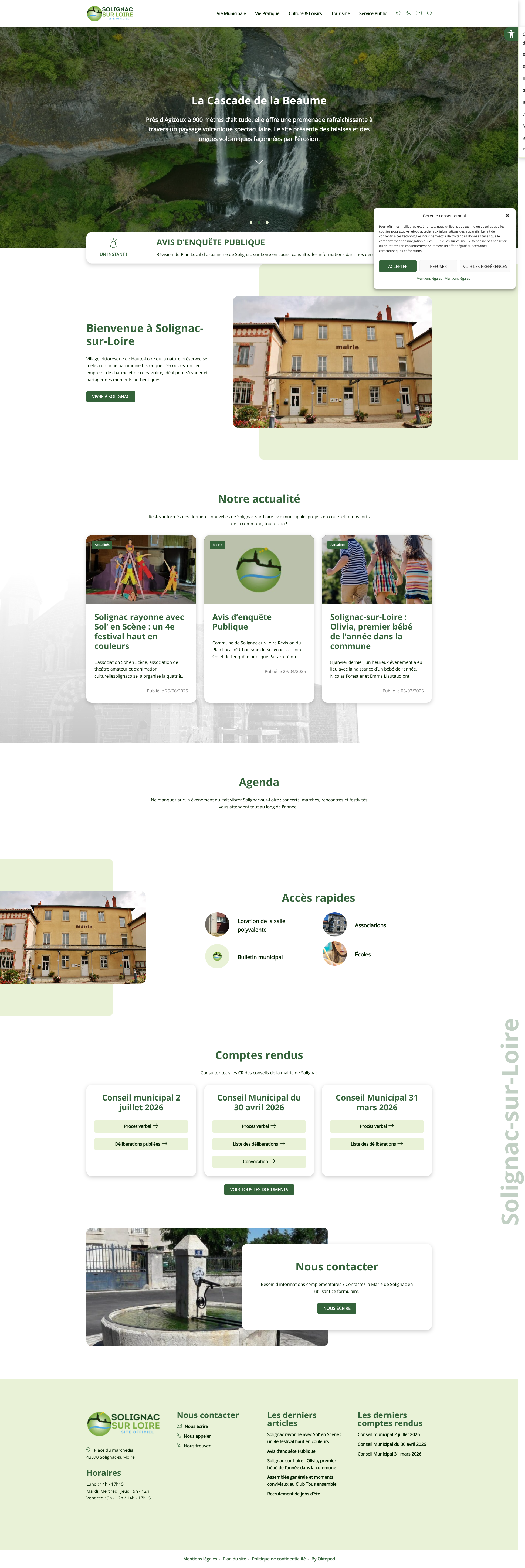 Aperçu du site