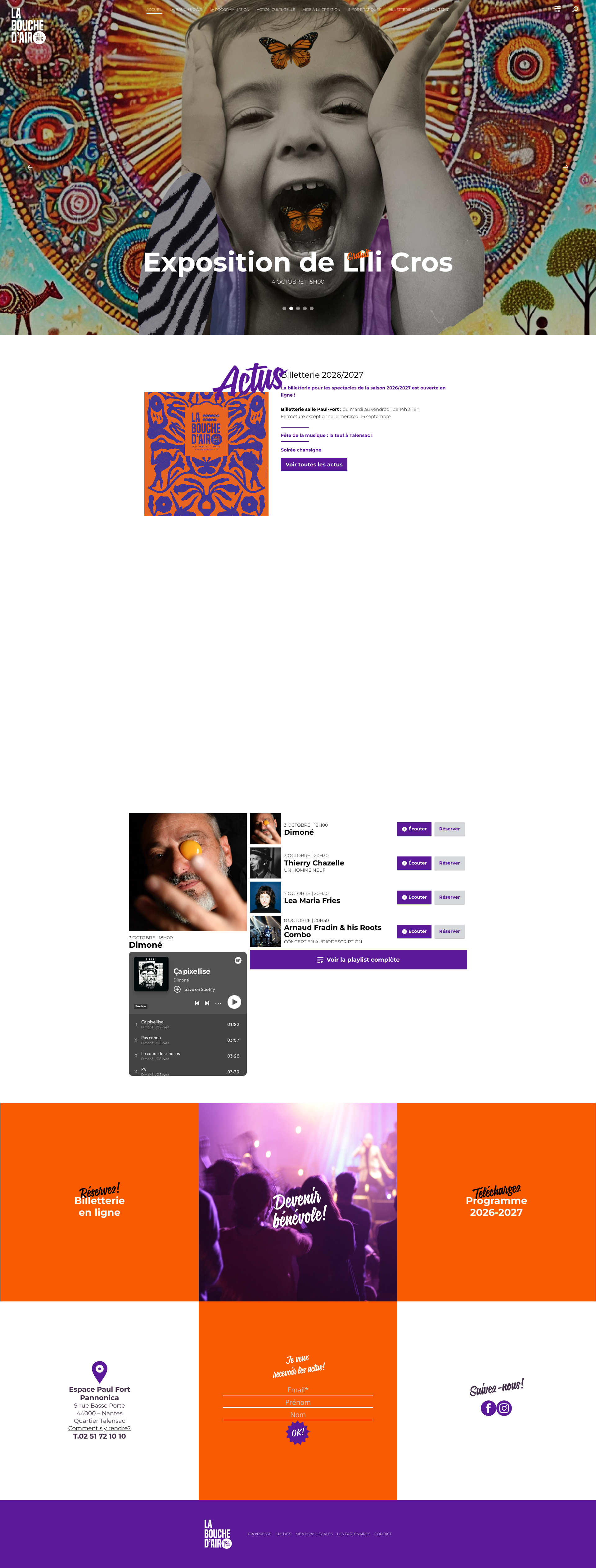 Aperçu du site