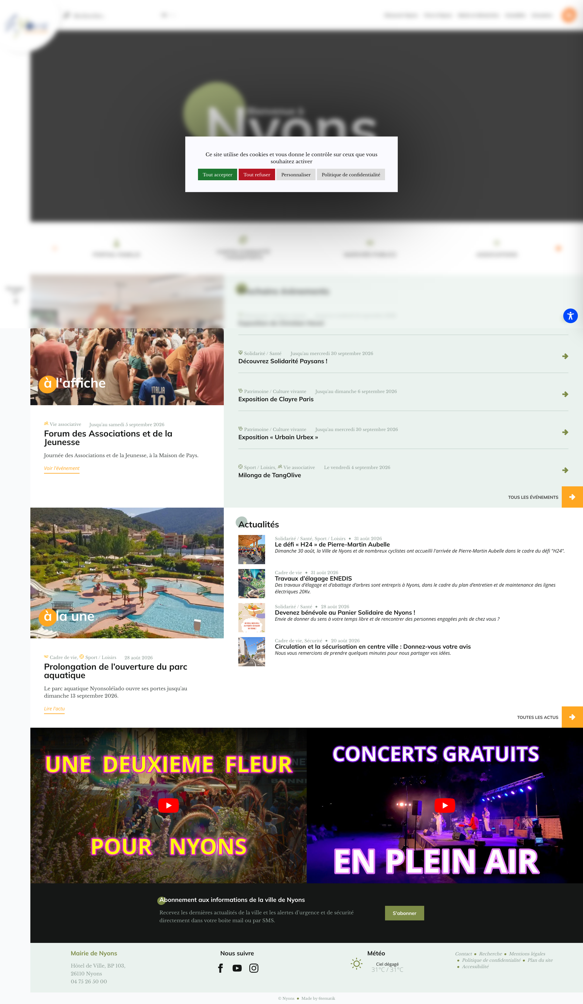 Aperçu du site