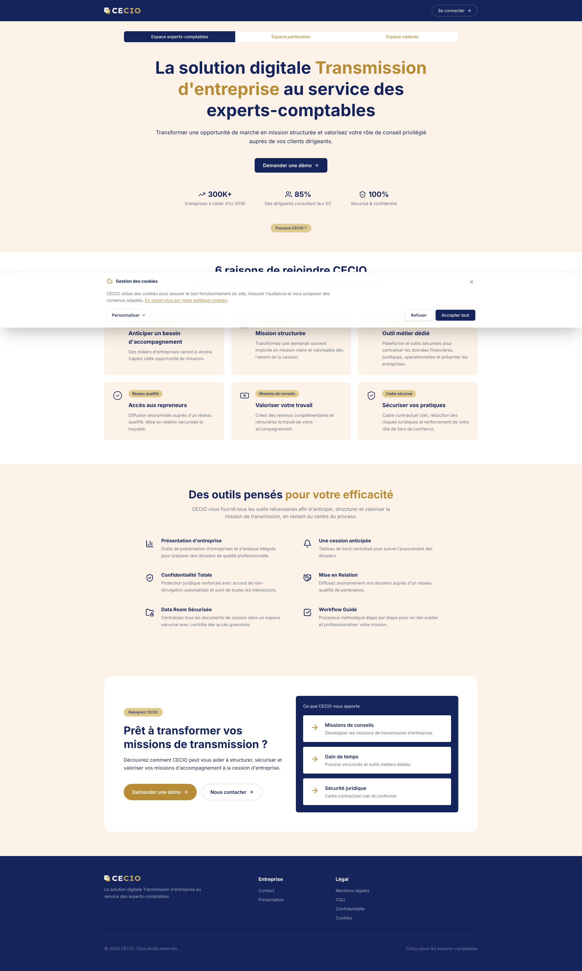 Aperçu du site