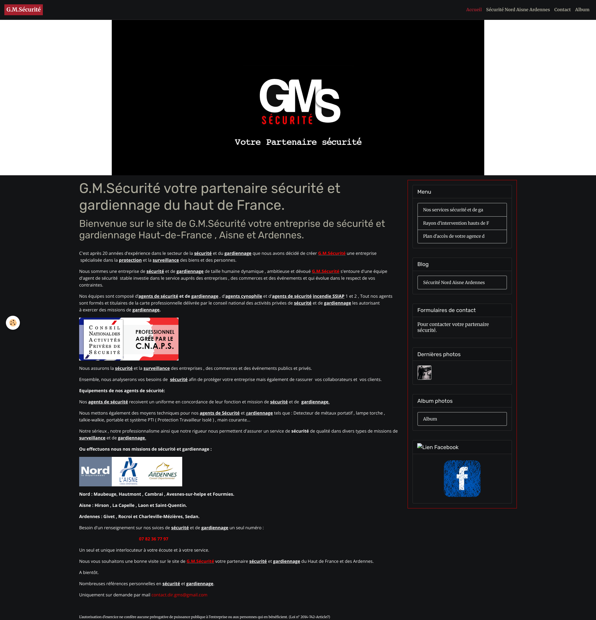 Aperçu du site