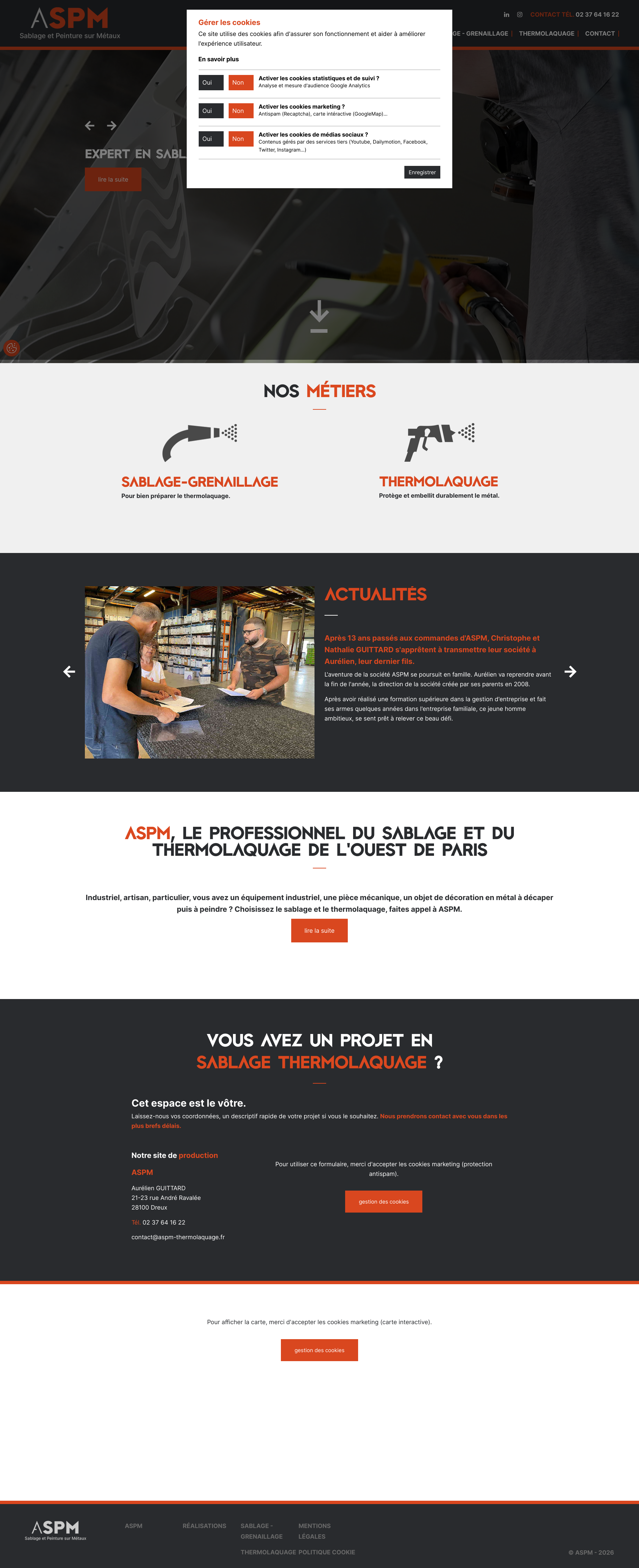 Aperçu du site