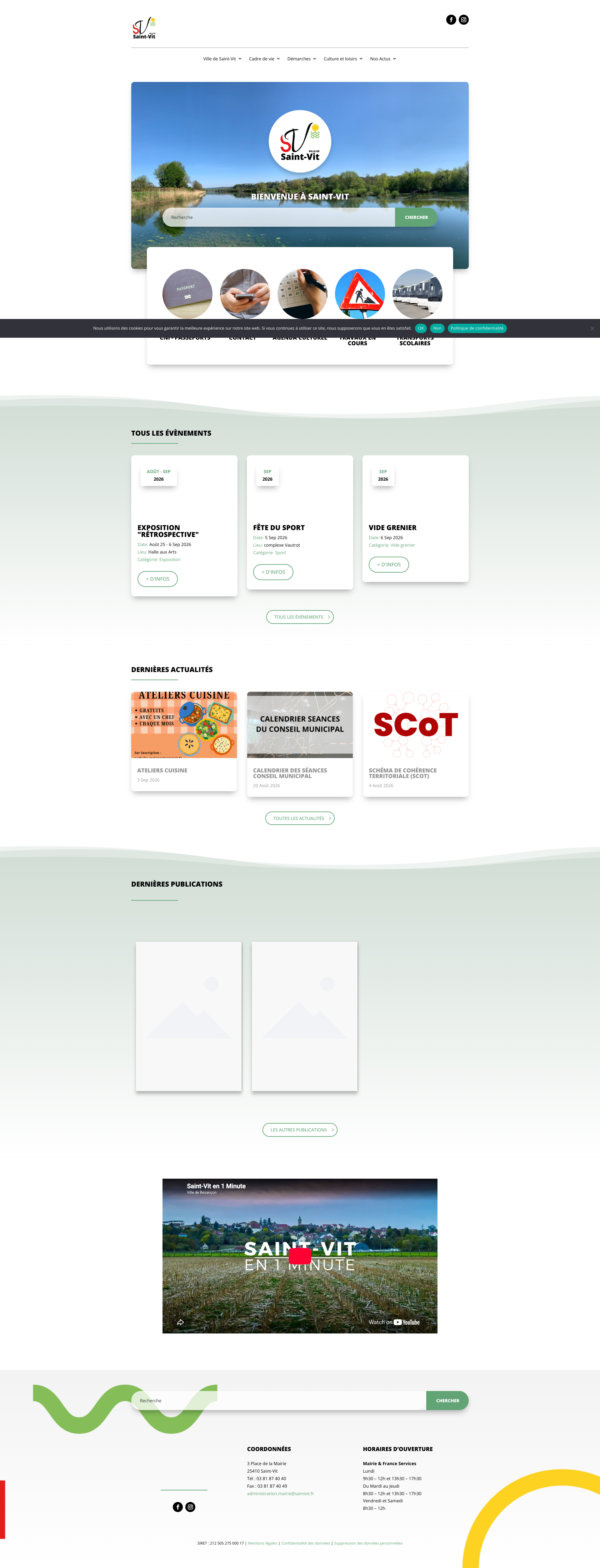 Aperçu du site