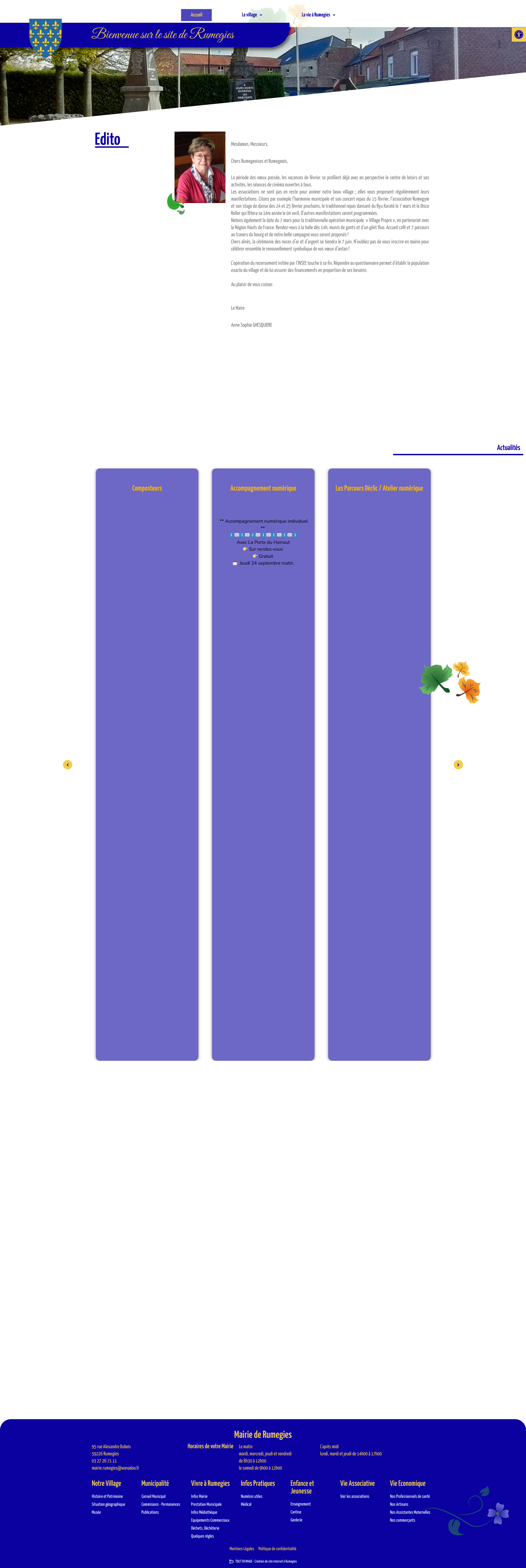 Aperçu du site