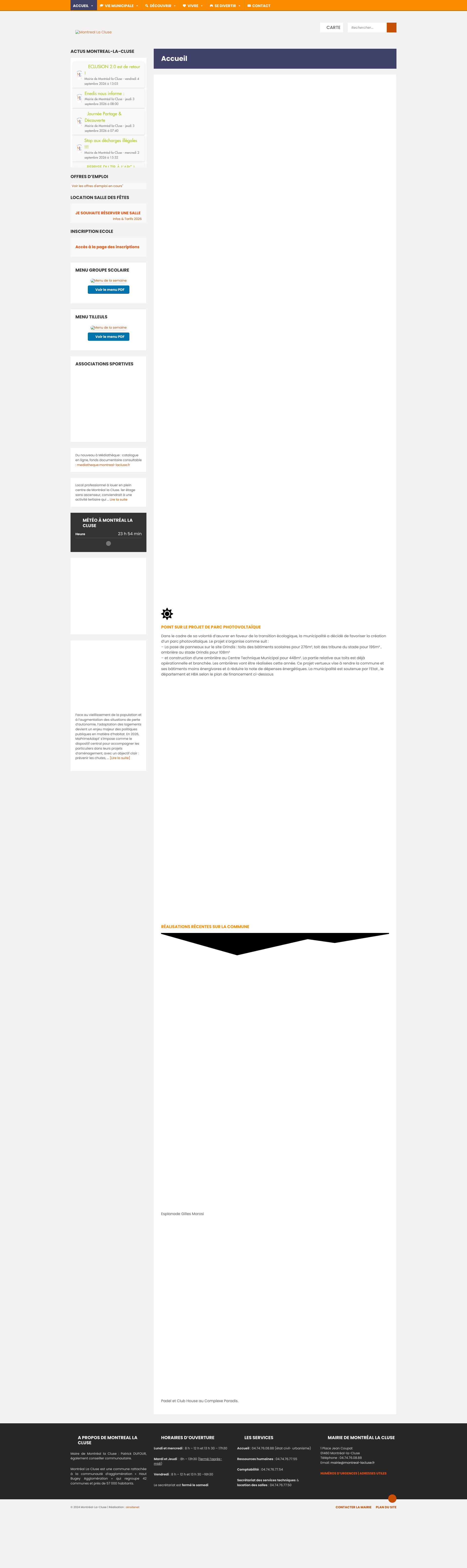 Aperçu du site