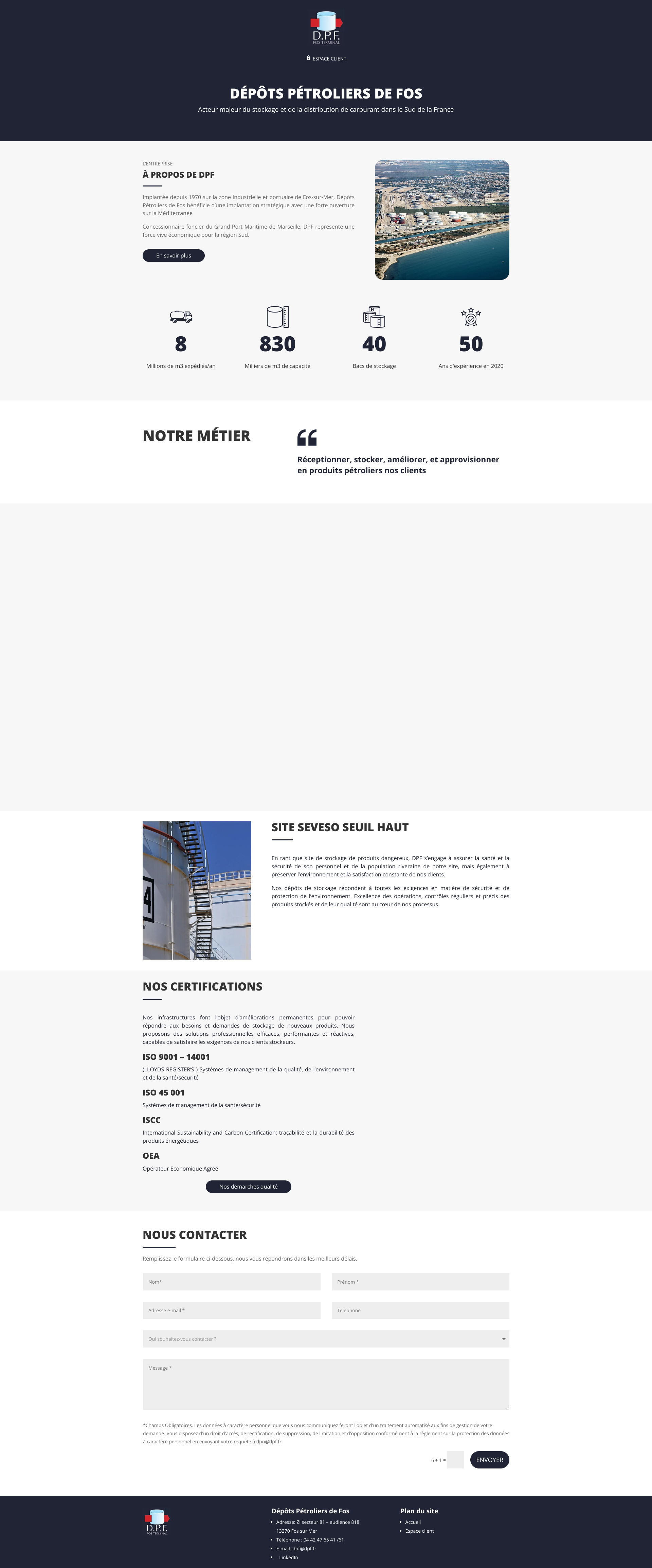 Aperçu du site