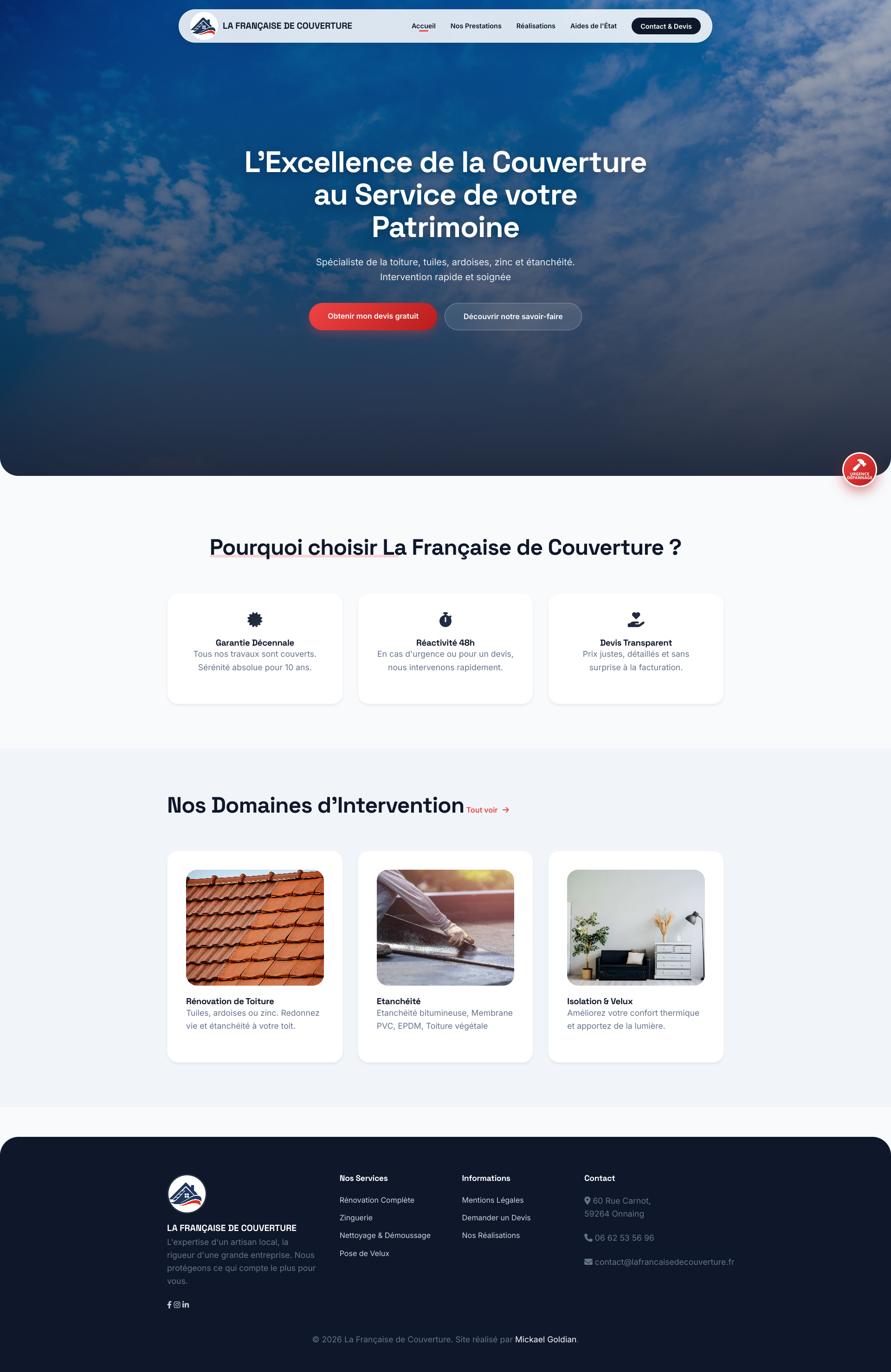 Aperçu du site