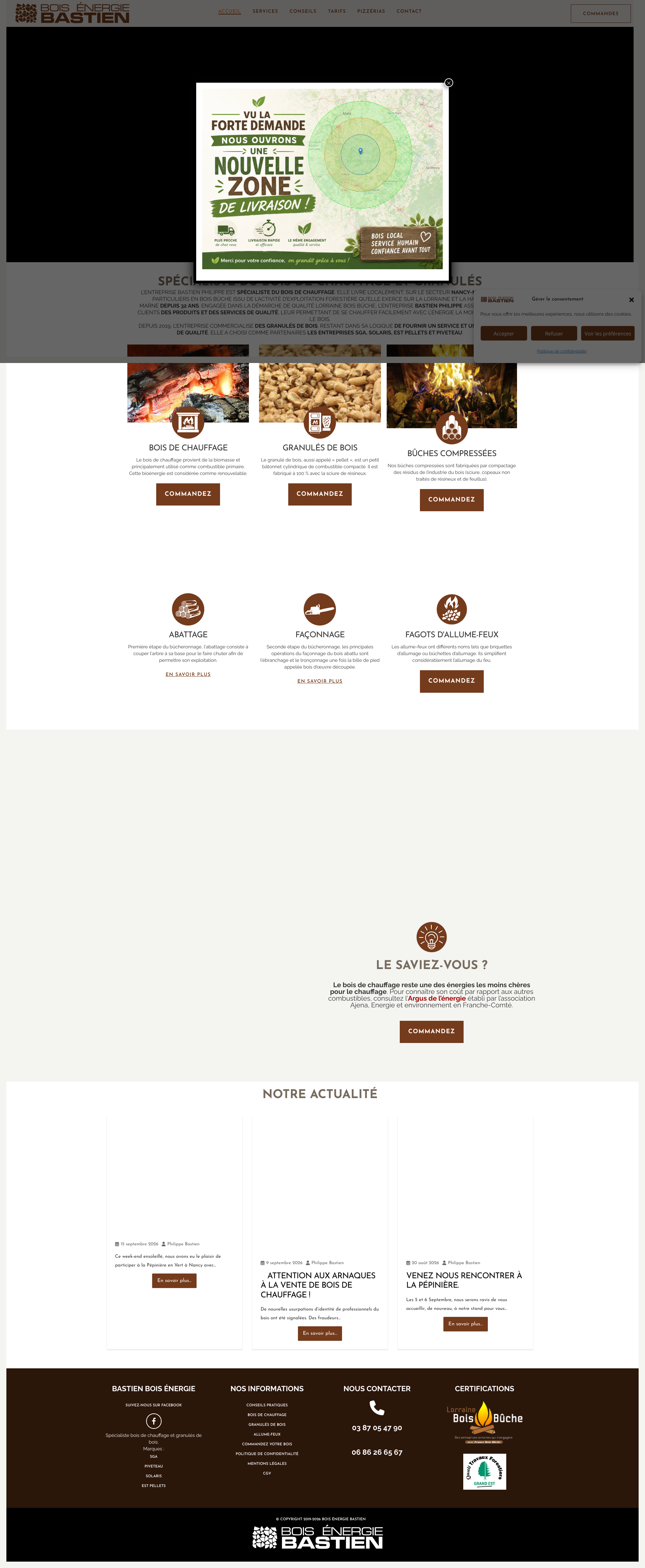 Aperçu du site