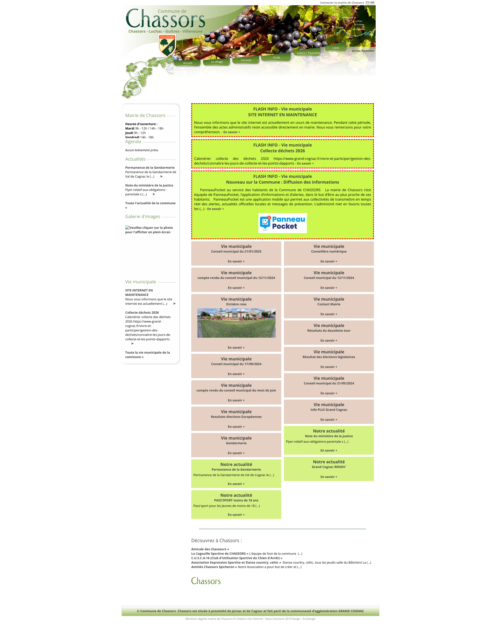 Aperçu du site