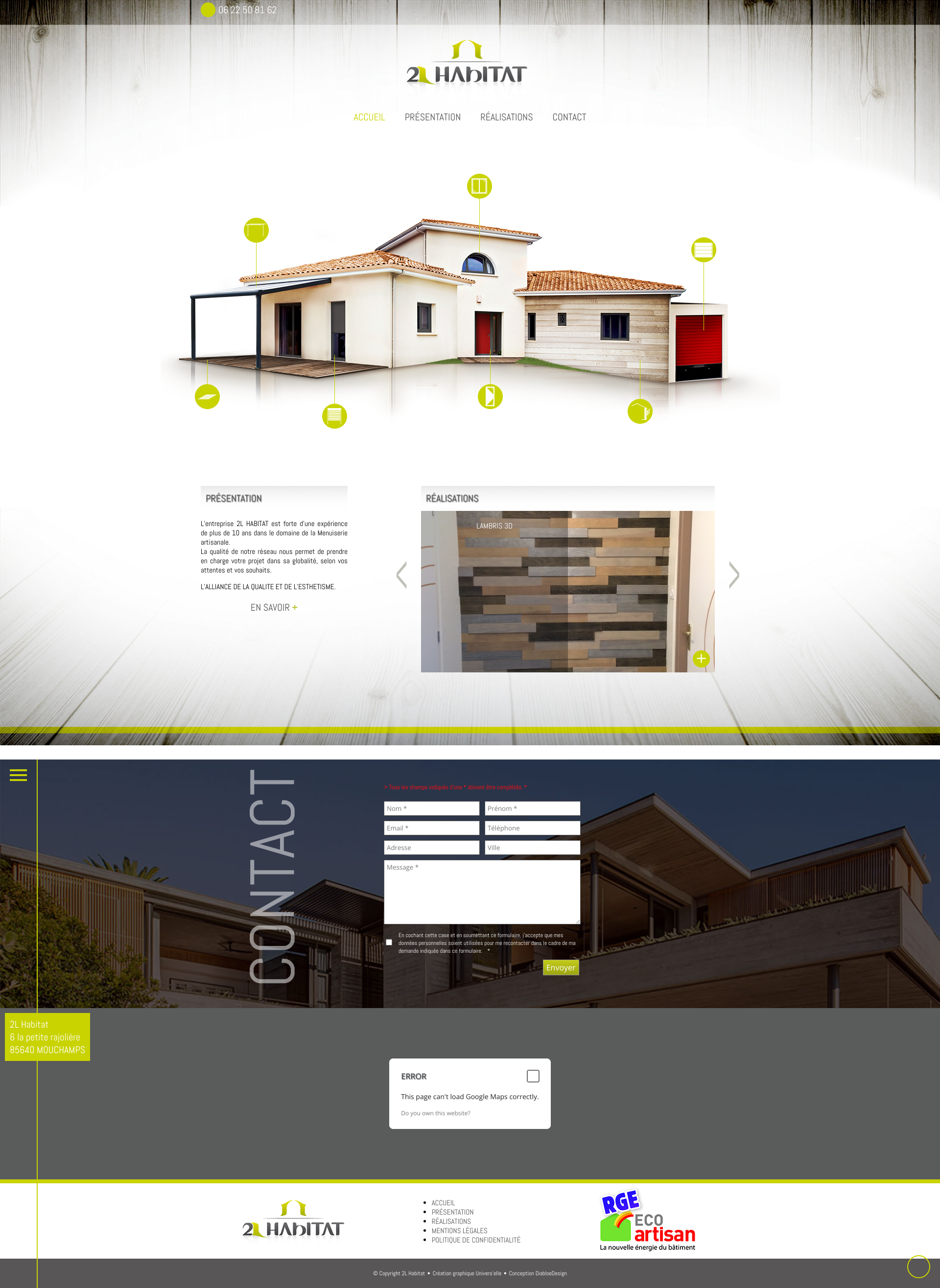 Aperçu du site