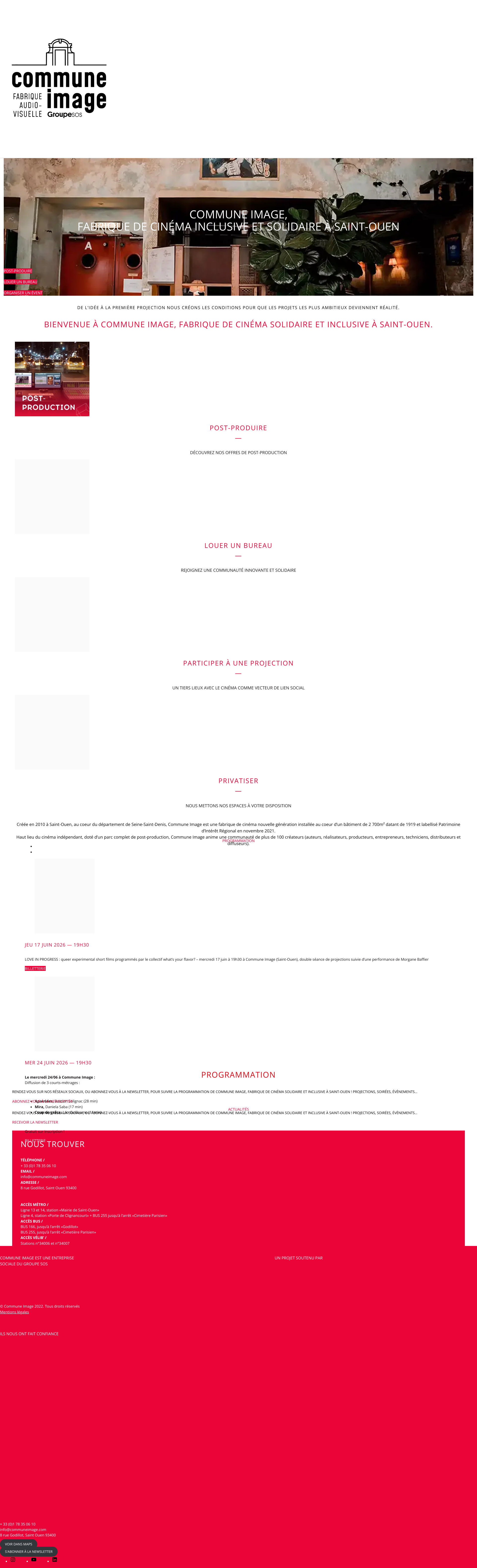 Aperçu du site