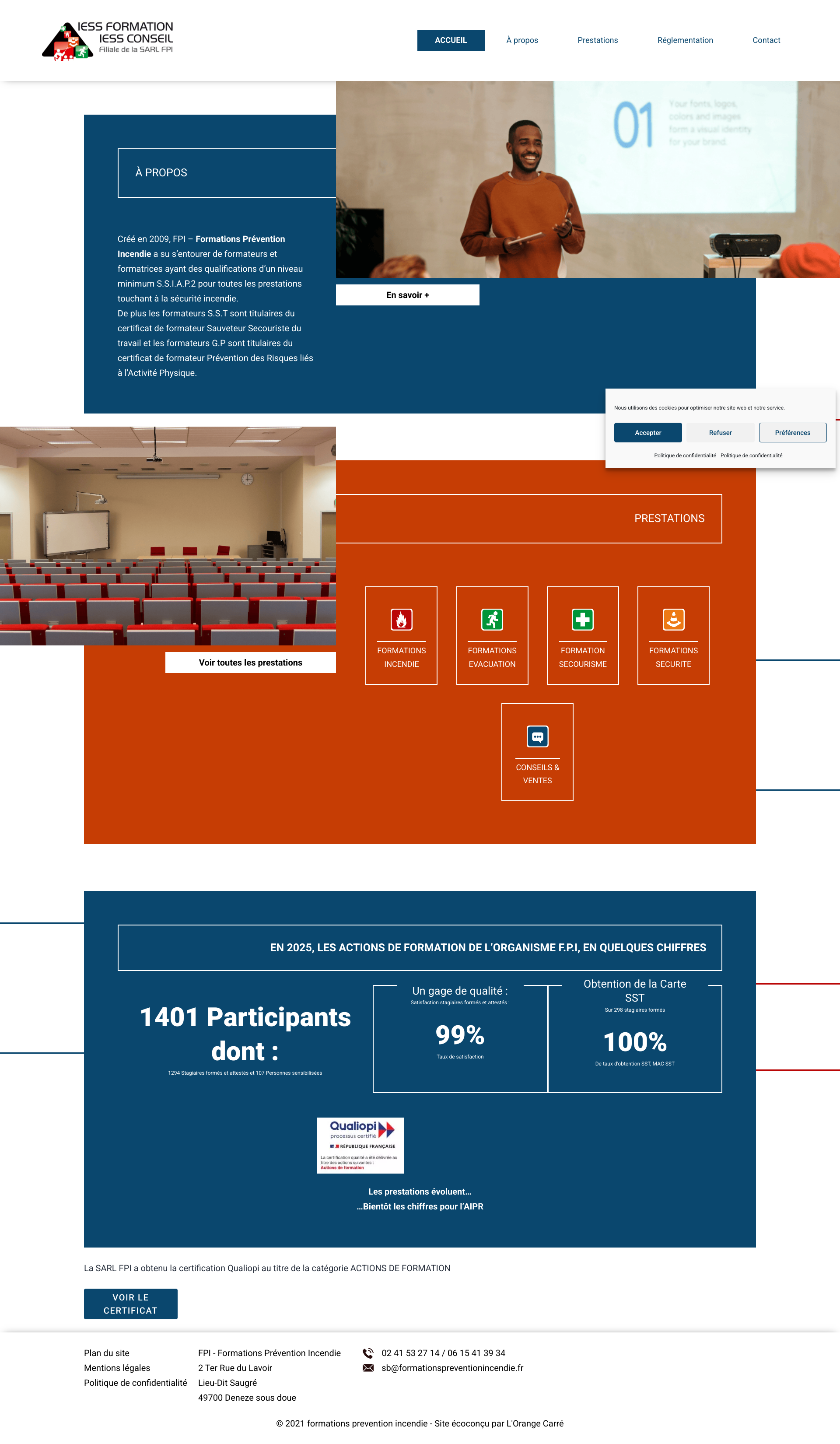 Aperçu du site