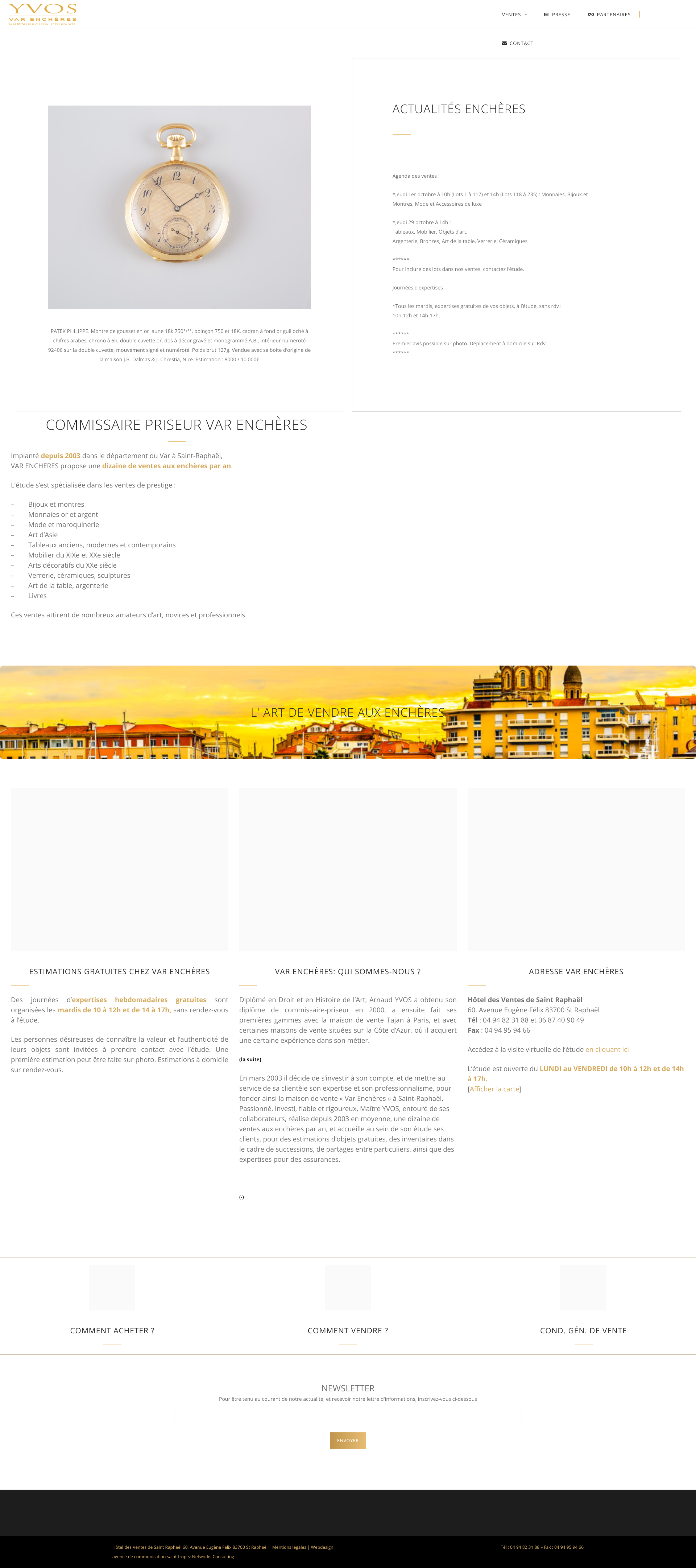 Aperçu du site