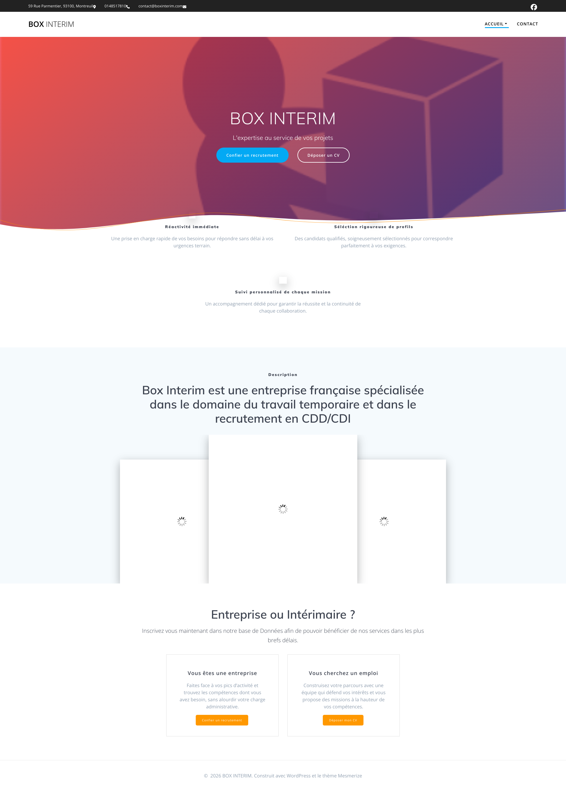 Aperçu du site