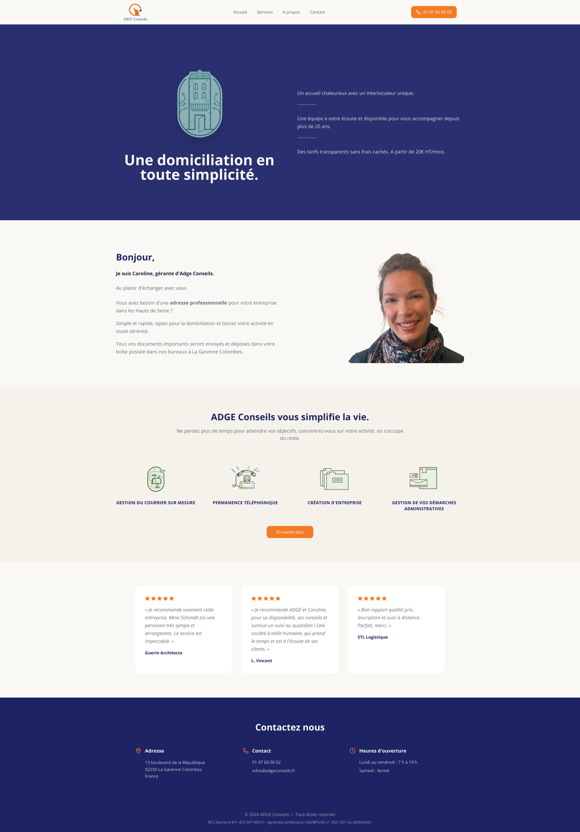 Aperçu du site