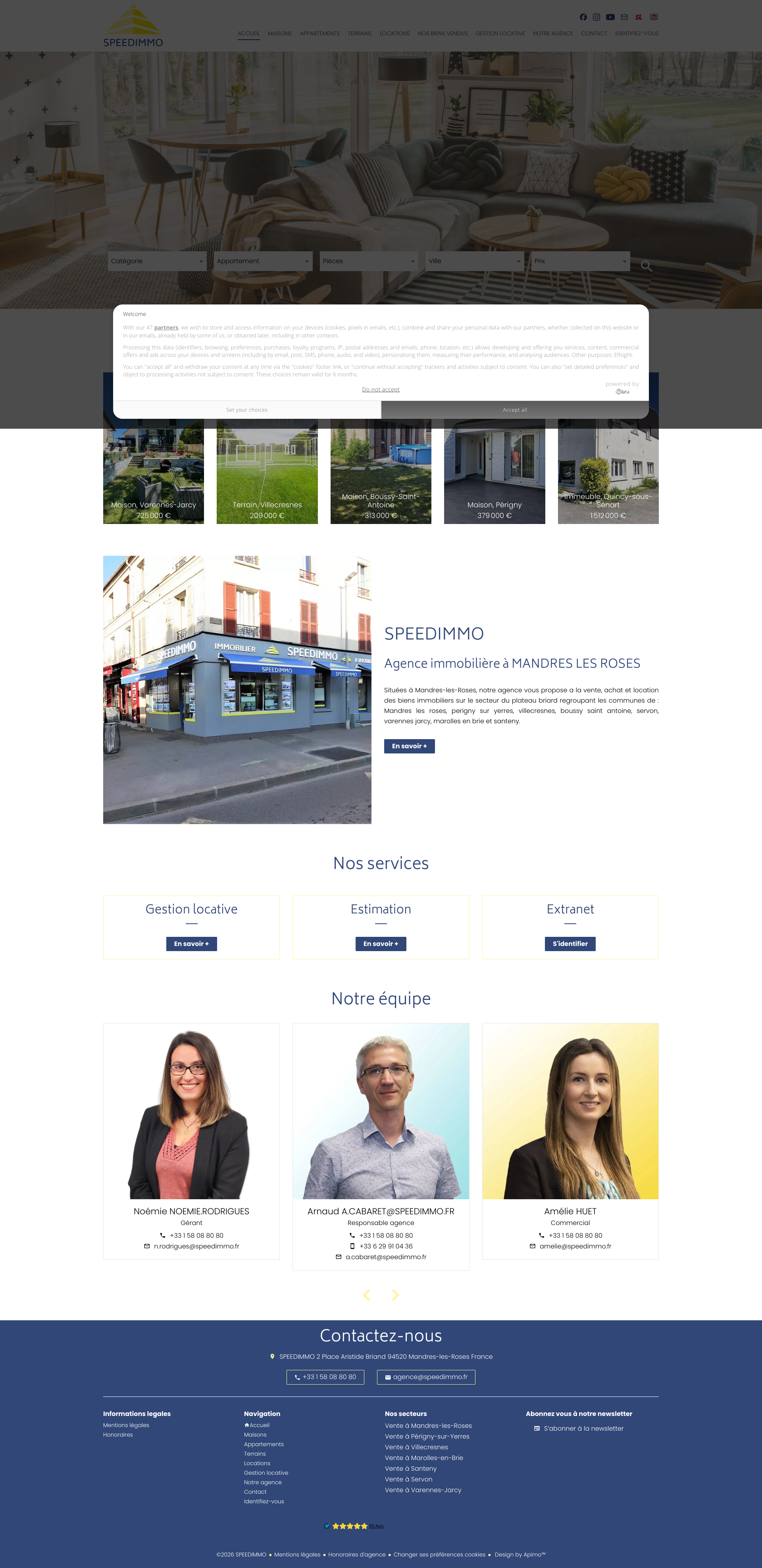 Aperçu du site