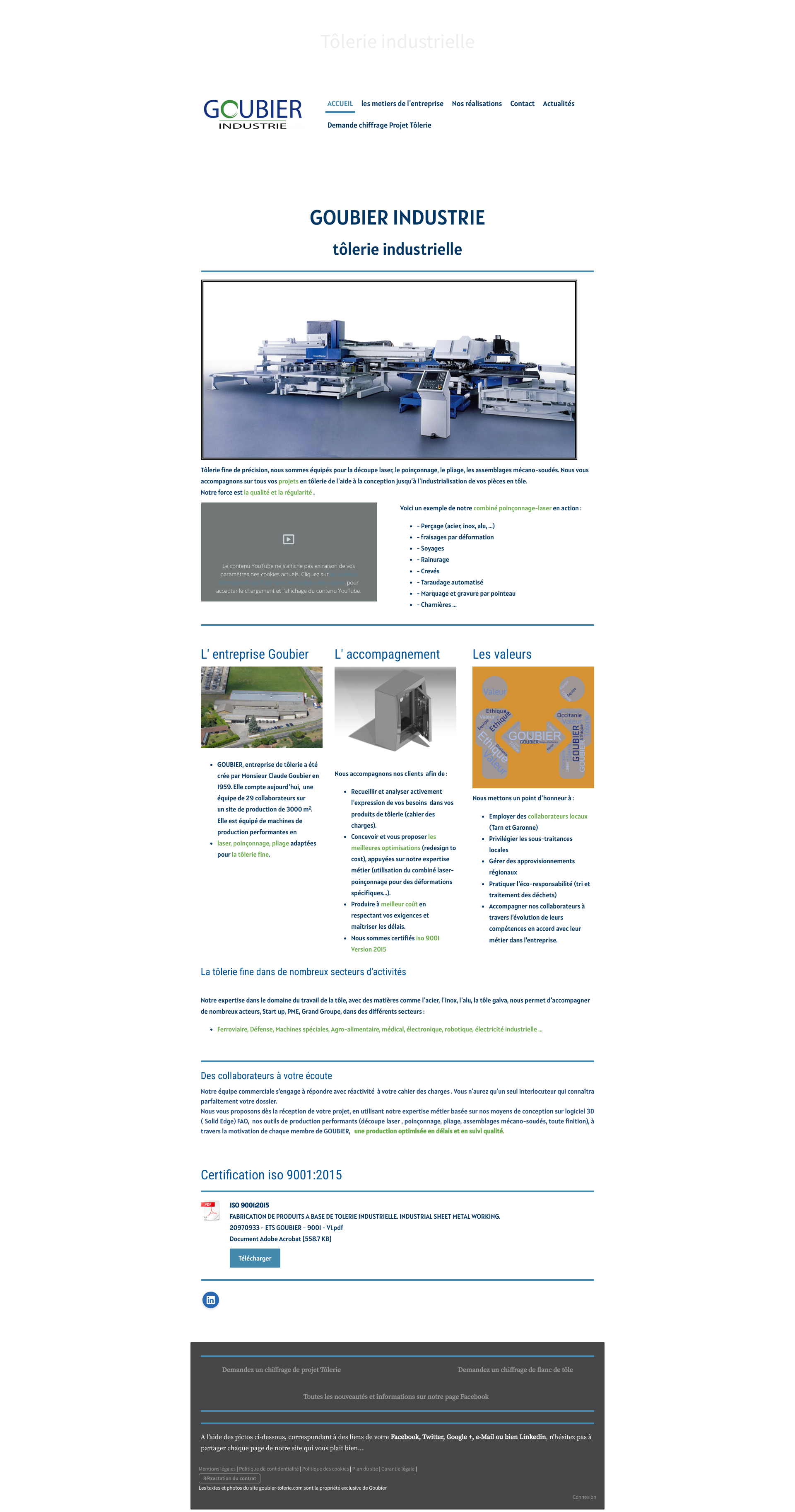 Aperçu du site