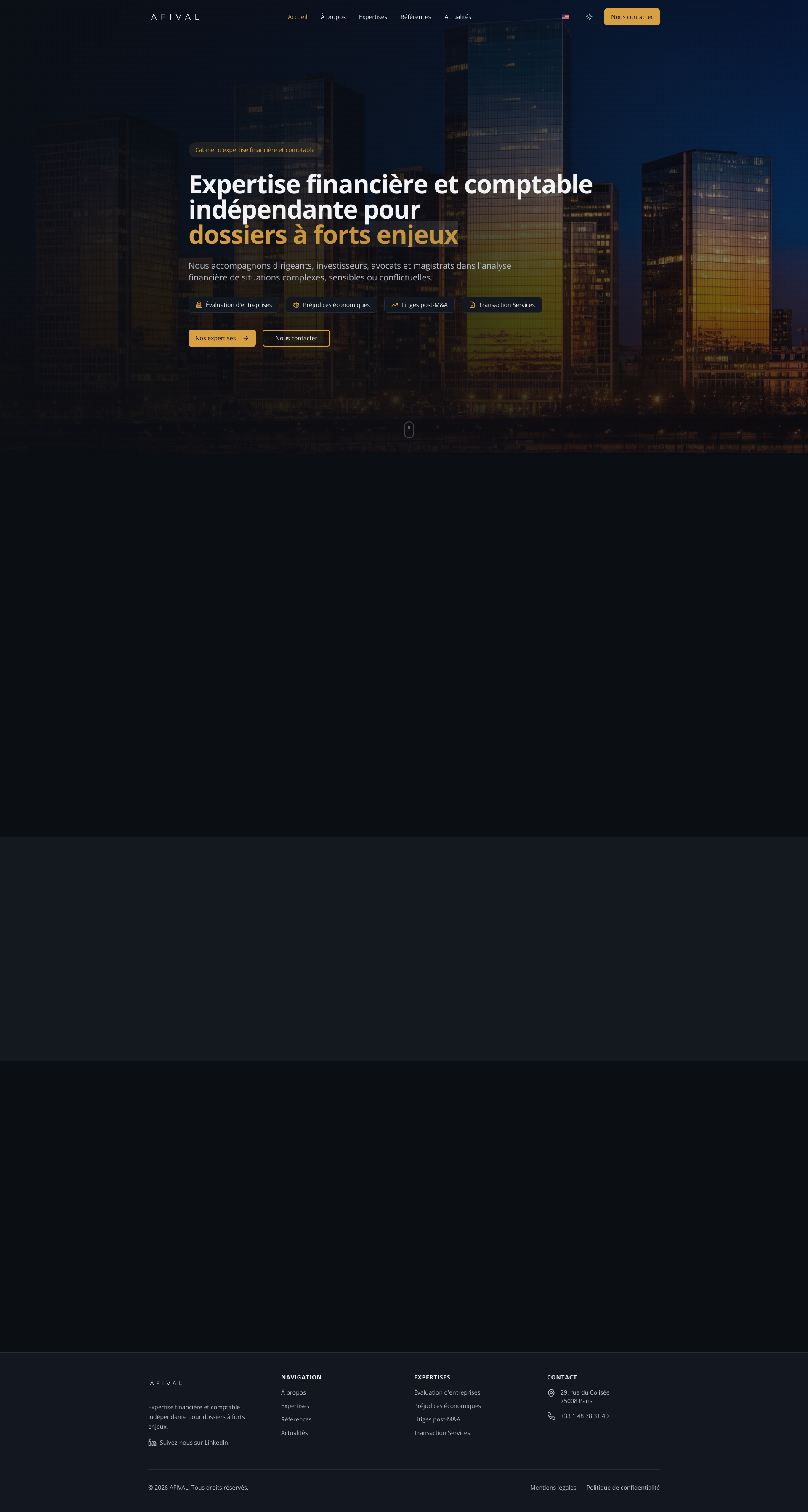 Aperçu du site