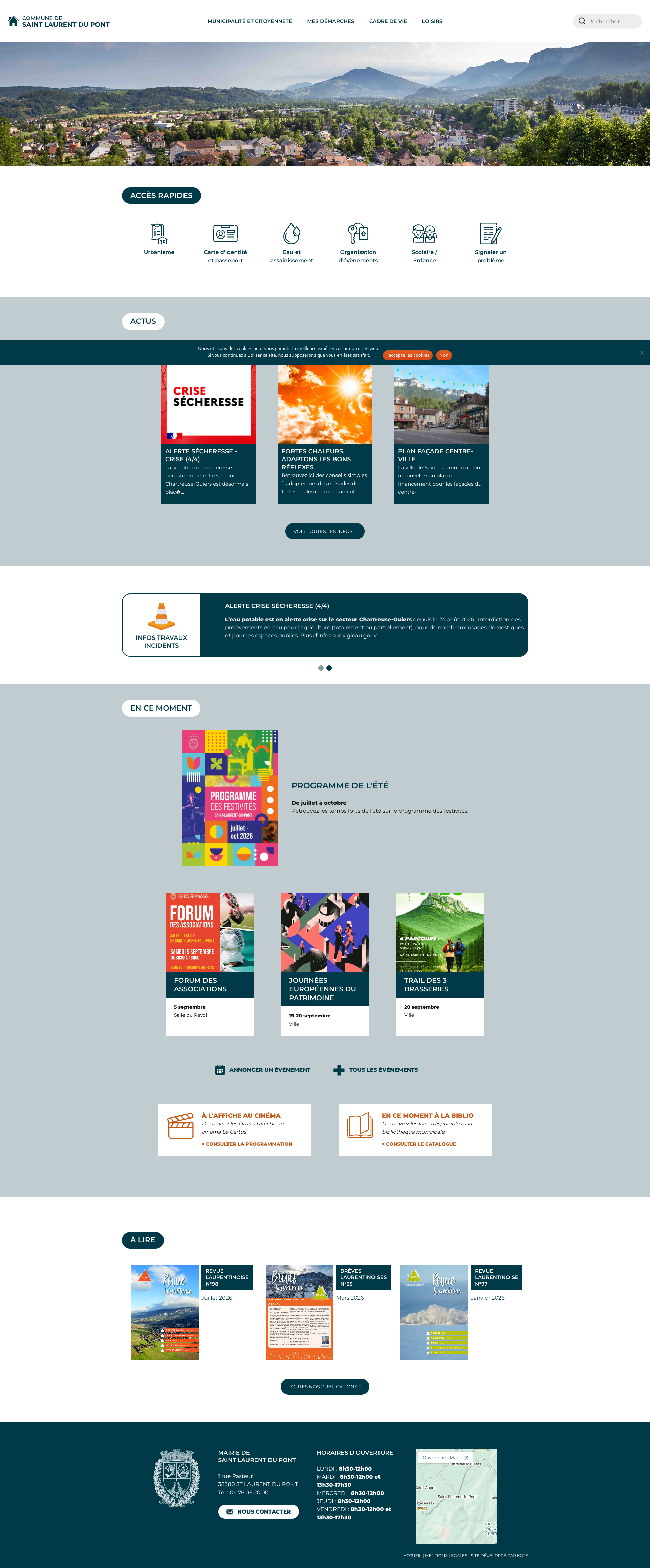 Aperçu du site