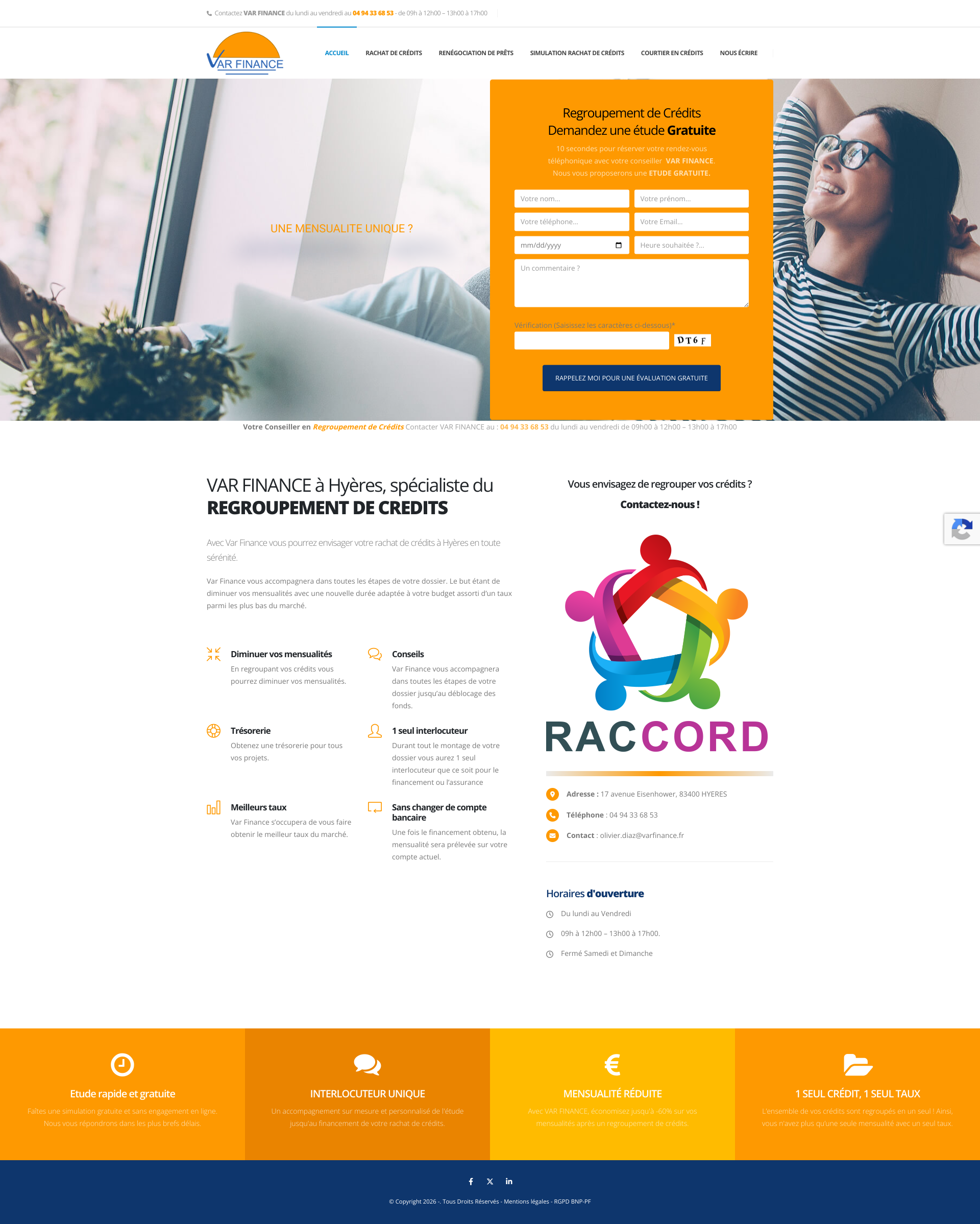 Aperçu du site