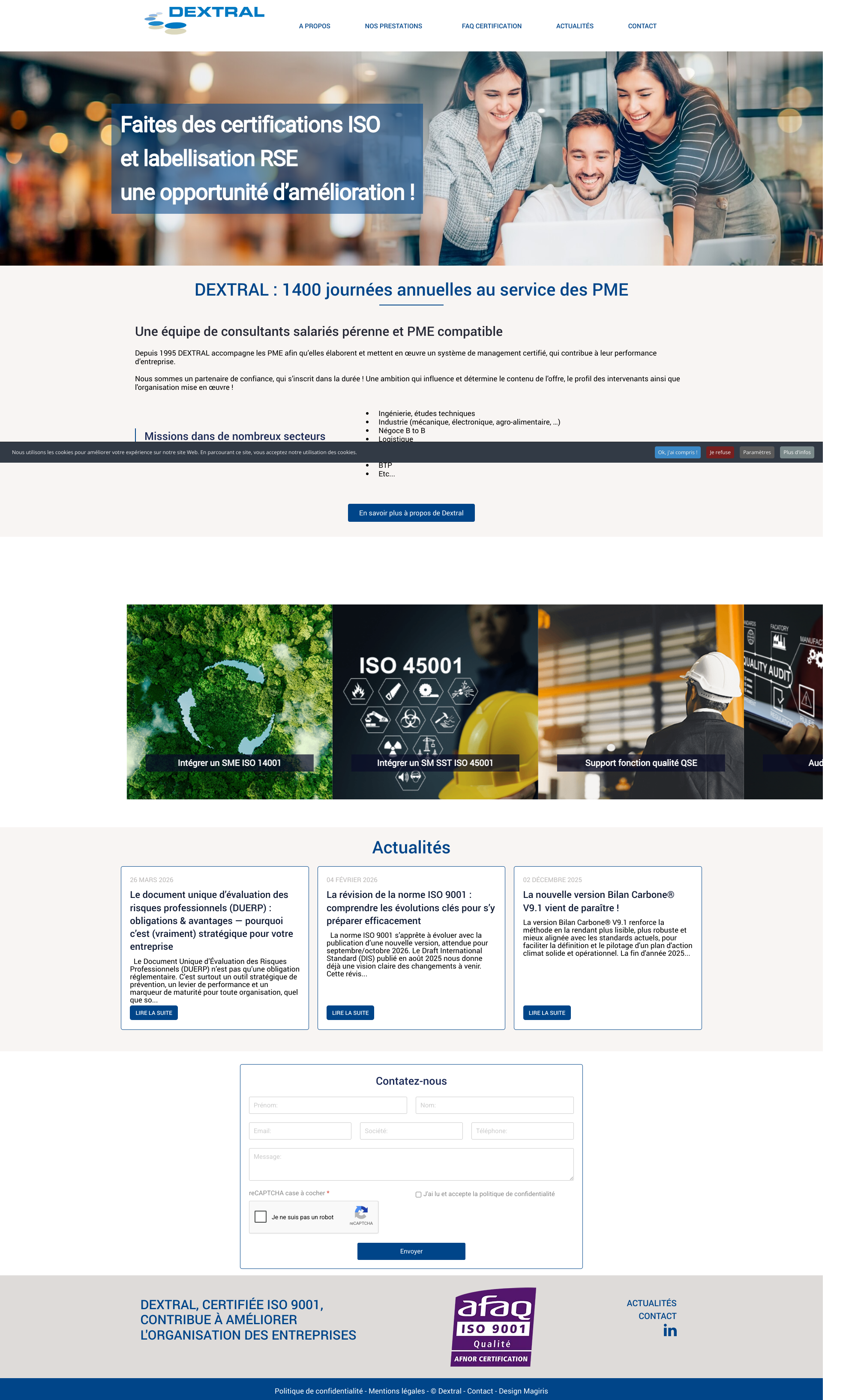 Aperçu du site