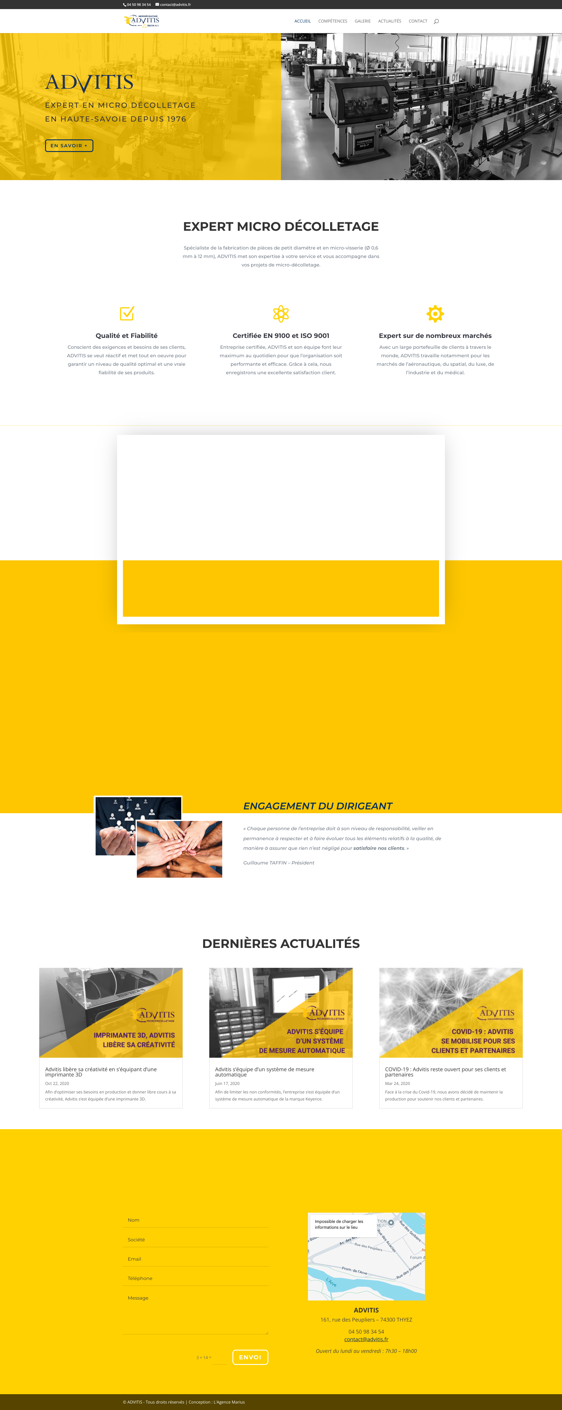Aperçu du site